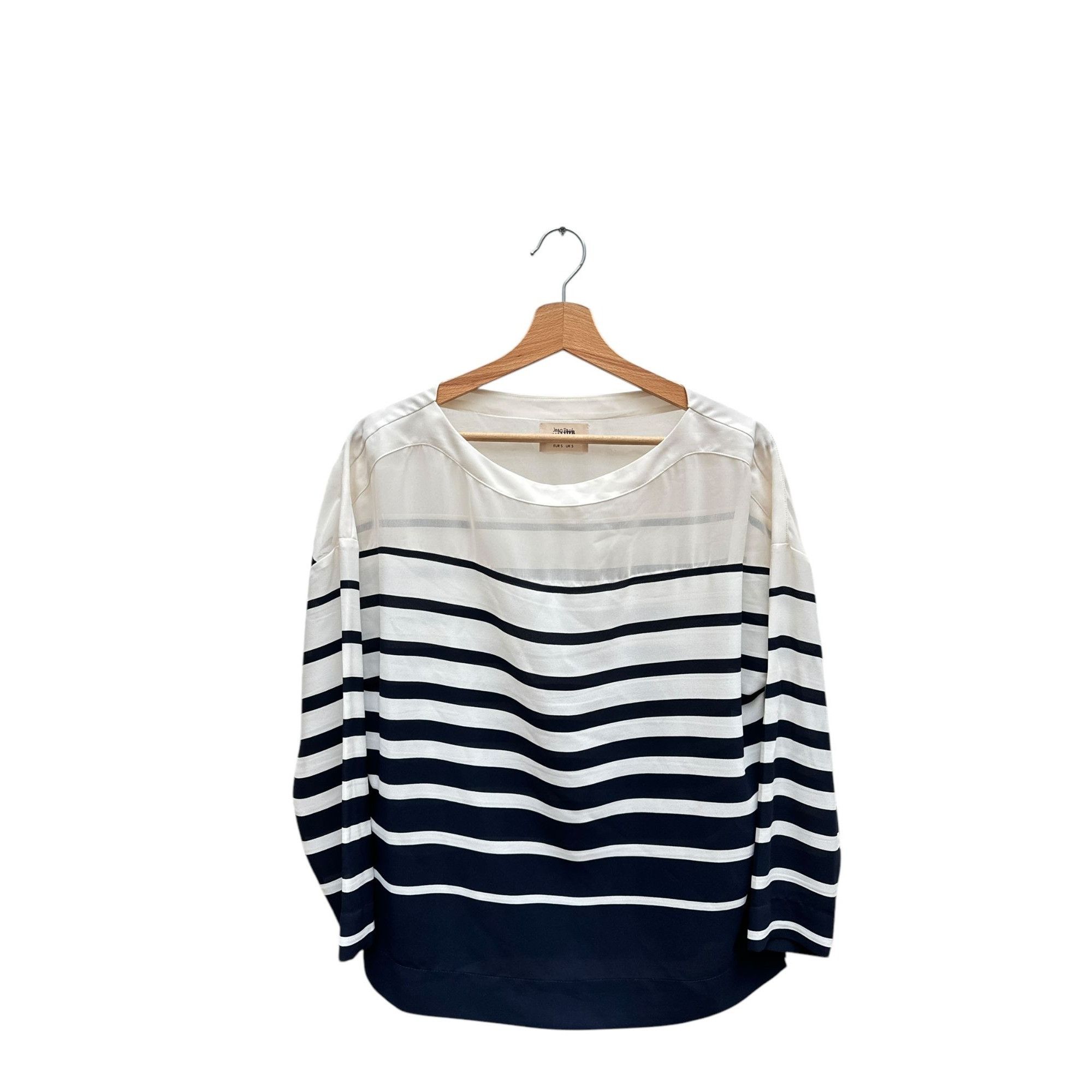 Jean Paul Gaultier Navy White Striped Longsleeves Size S / US 4 / IT 40 - 1 Thumbnail