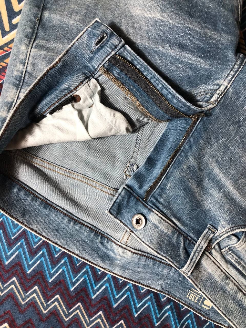 G-Star × Japanese Brand Crazy Crash Dirty Baggy Faded Jean Japan Avant Garde Style Size US 32 / EU 48 - 7 Thumbnail