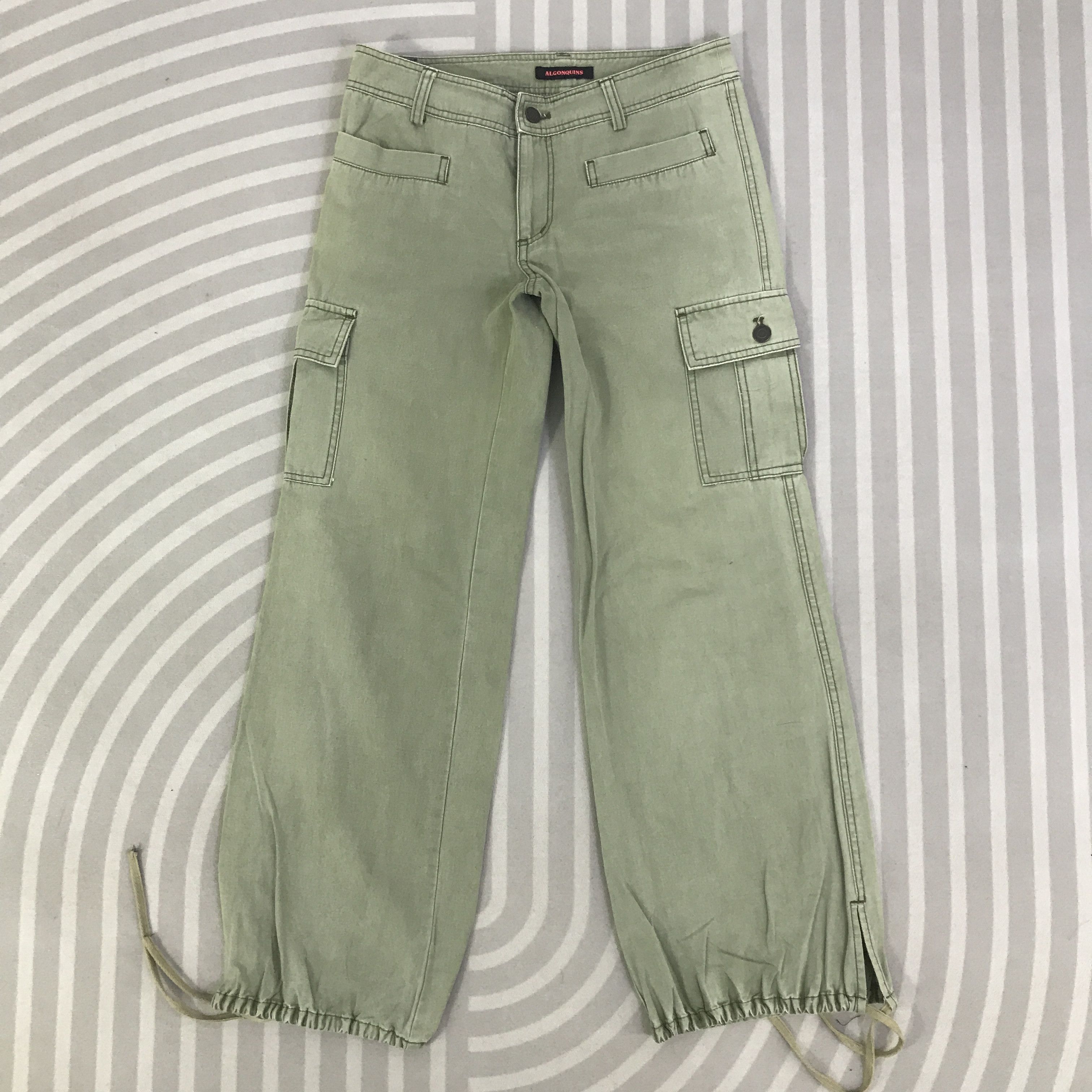 Japanese Brand Vintage Algonquins Cargo faded Pants K130B4 Size 30" / US 8 / IT 44 - 1 Thumbnail