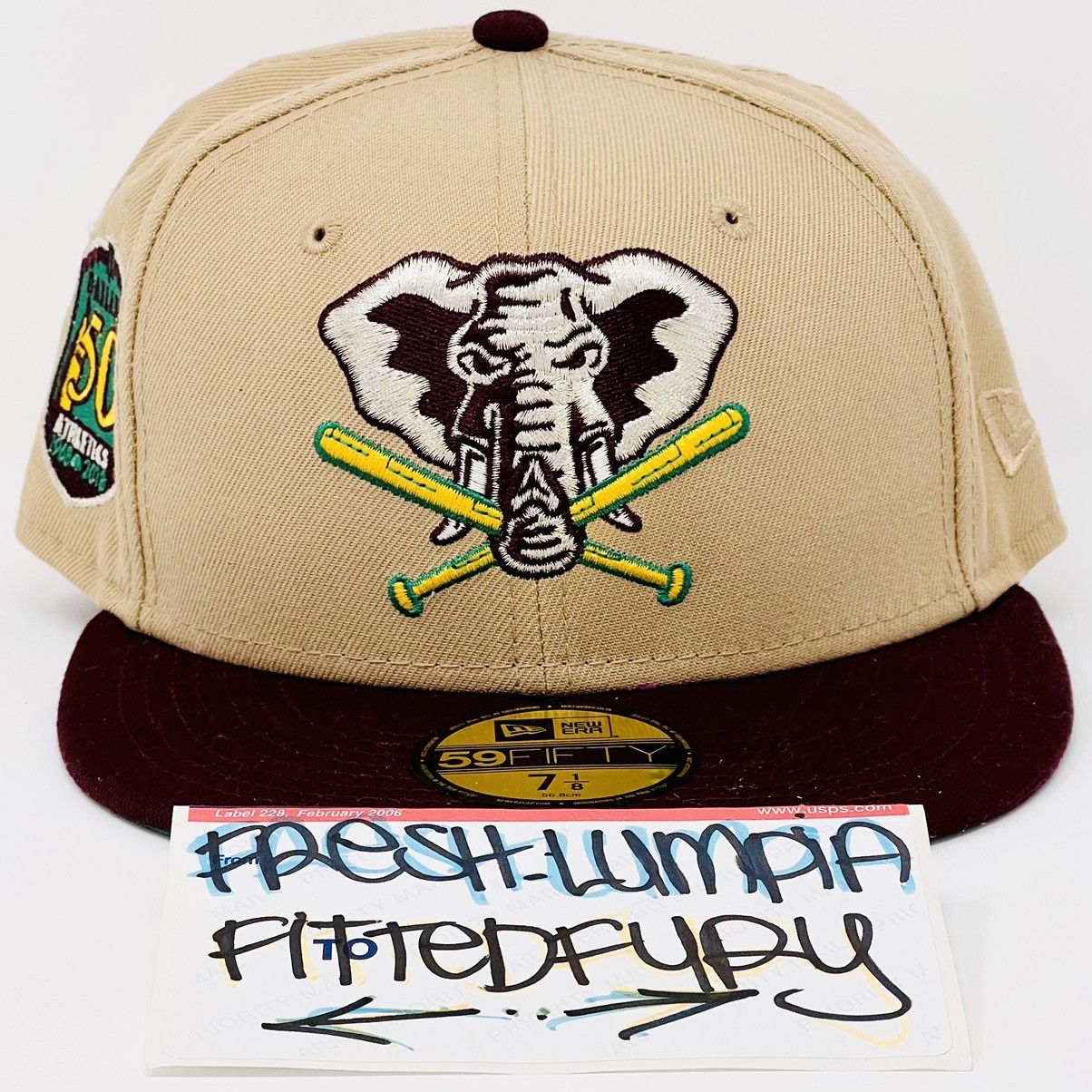 FITTED HAT MLB 5950 NEW ERA 1/8 Oakland athletics stomper