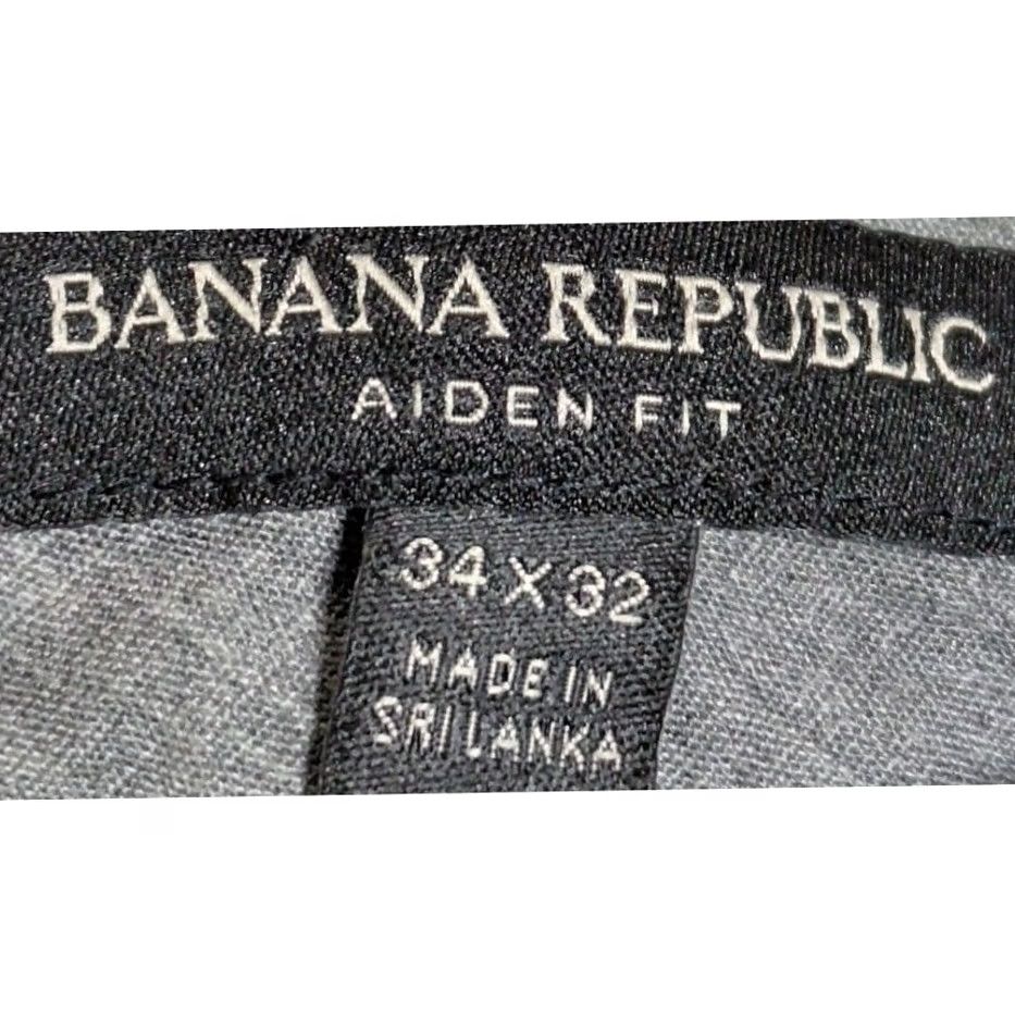 Banana Republic Banana Republic Pants Mens 34x32 Gray Aiden Fit Wool Blend Herringbone Classic Size Size US 34 / EU 50 - 4 Thumbnail