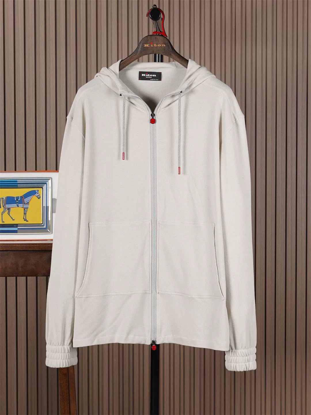 Kiton Kiton Hooded Cotton Zip-Up Jacket Size US XXL / EU 58 / 5 - 1 Thumbnail