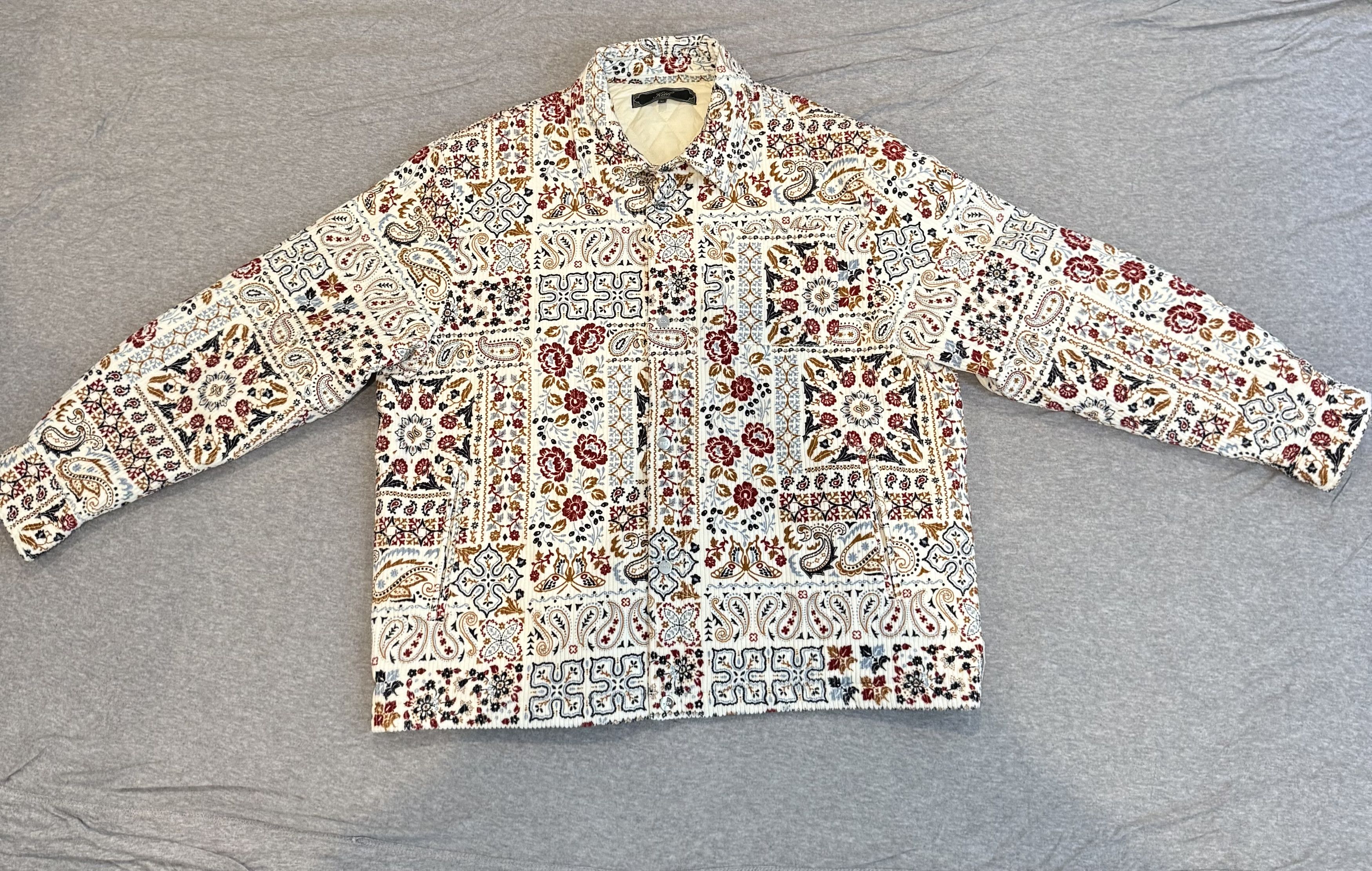 Kith Kith Paisley Brixton Puffed Shirt Jacket Sandrift Size US XL / EU 56 / 4 - 4 Thumbnail