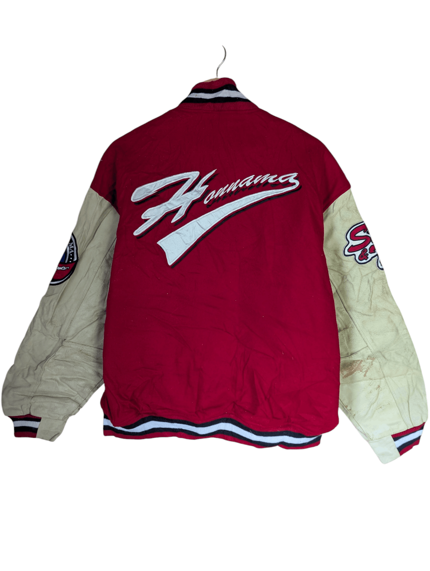 Japanese Brand × Vintage HN BOMBER JACKET POLYESTER SLEEVE Size US M / EU 48-50 / 2 - 2 Thumbnail