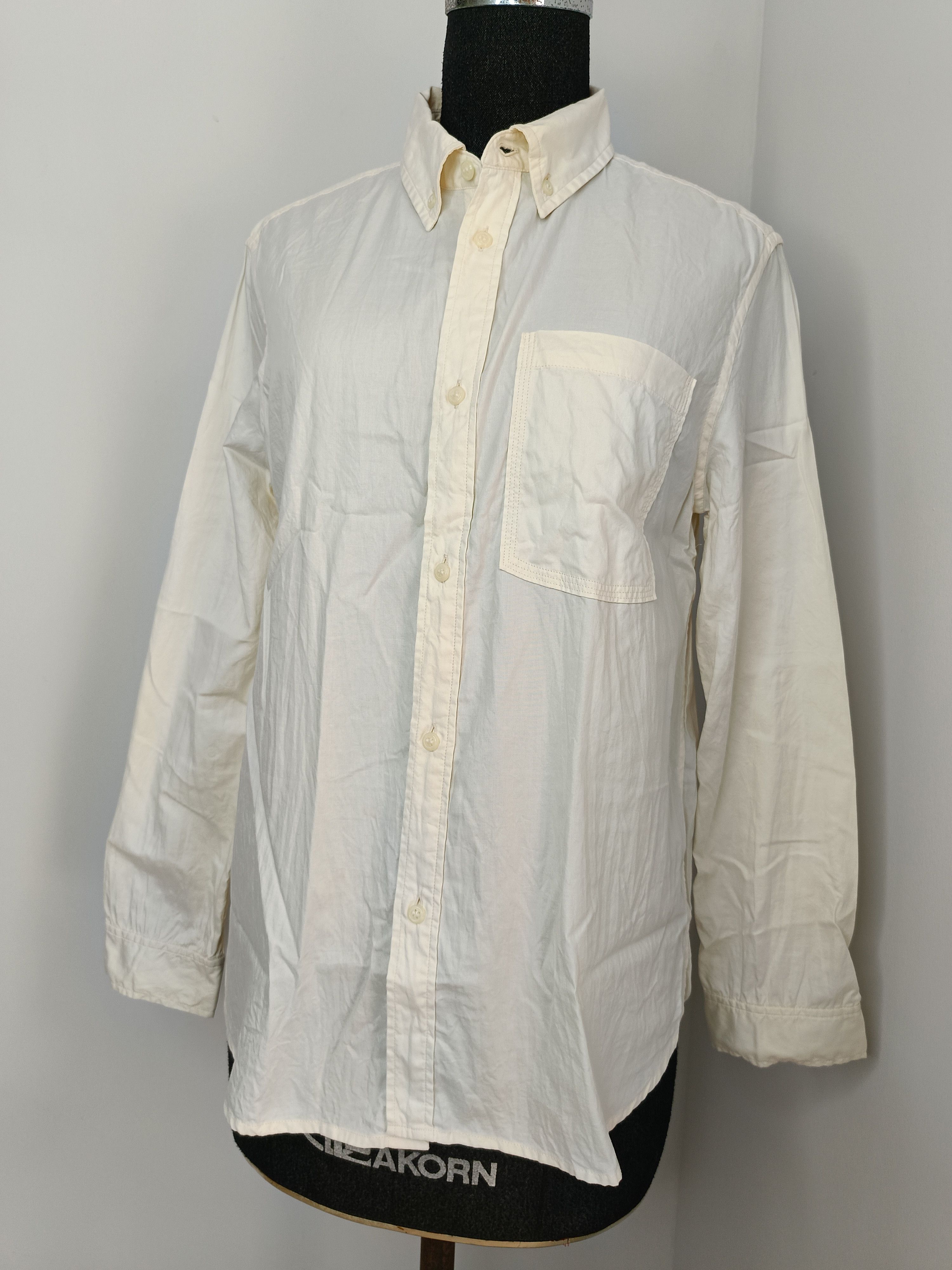 A.P.C. APC A.P.C. Romania 34 plain ivory white ladies shirt Size XXS / US 00 / IT 34 - 3 Thumbnail