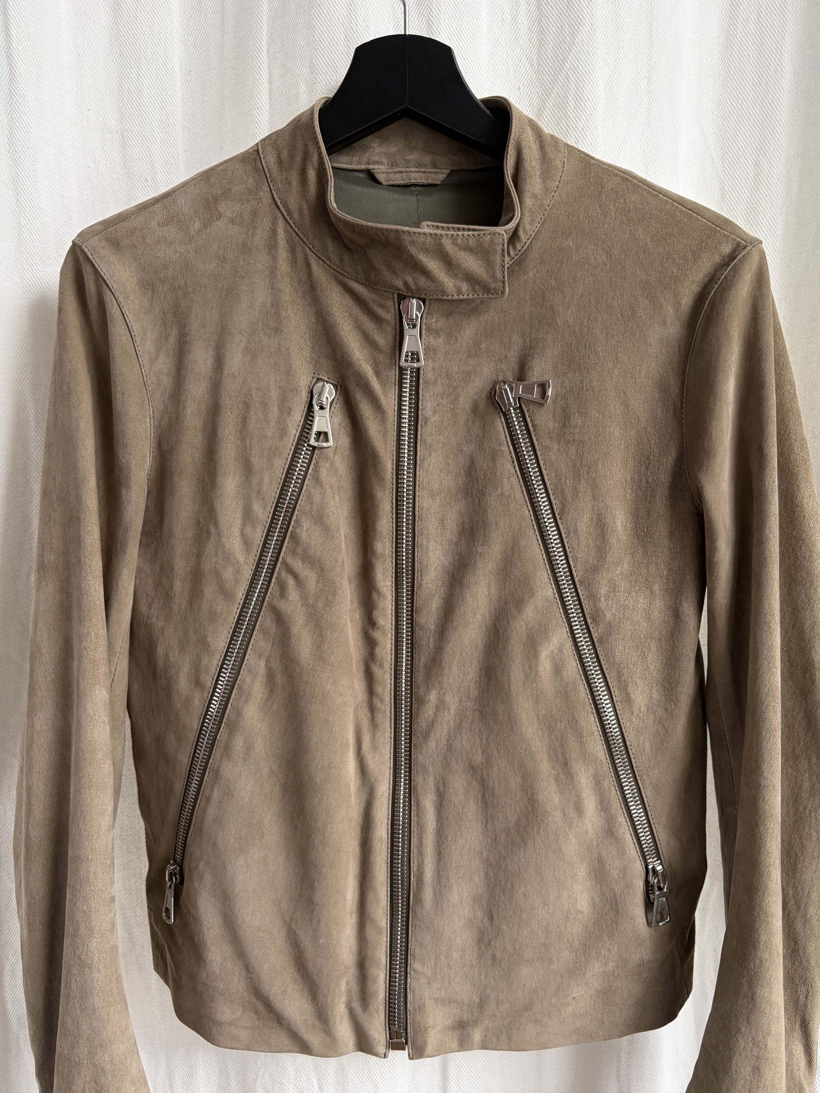 Maison Margiela AW11 Suede 5-Zip Leather Jacket Size L / US 10 / IT 46 - 2 Thumbnail