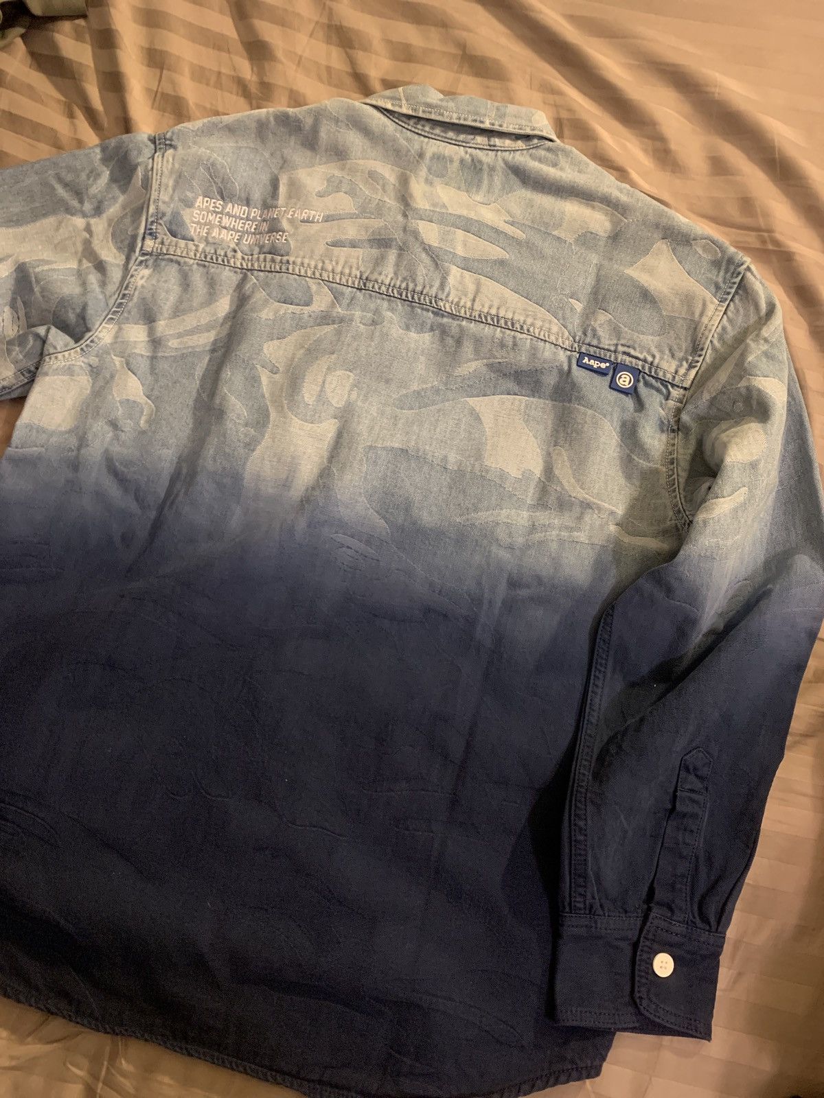 Aape Bape Camo Denim Jacket (Button Down) Size US M / EU 48-50 / 2 - 5 Thumbnail