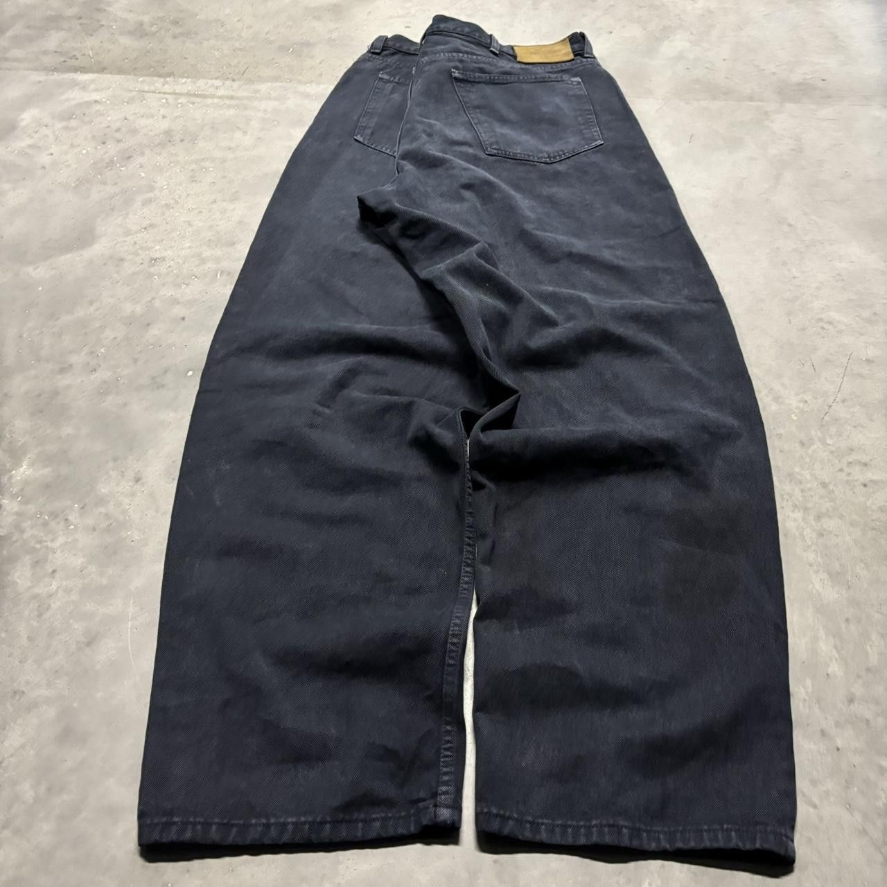 Calvin Klein × Vintage Crazy Vintage Y2K/2000s Baggy Dark Navy Blue Calvin Klein Skater Denim Jeans! Size US 40 / EU 56 - 4 Thumbnail