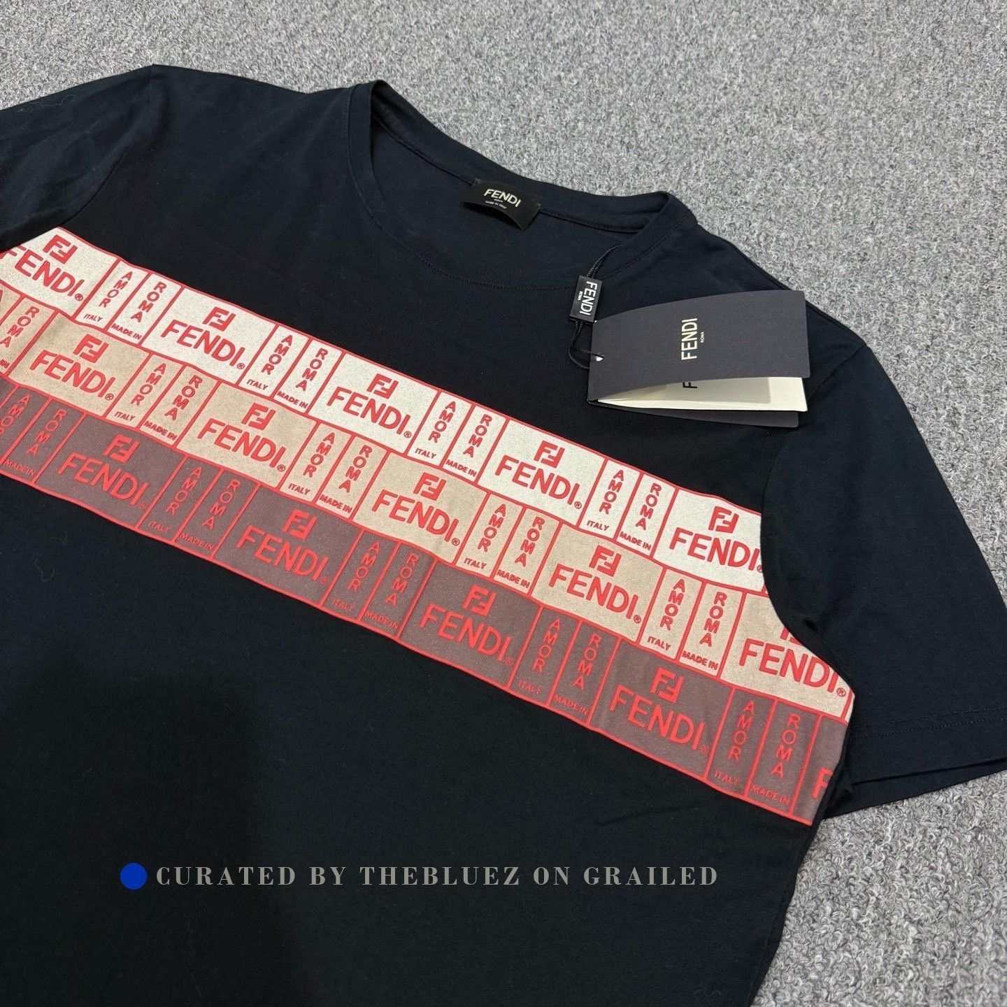 Fendi Fendi Black Printed Letter Short Sleeve M Size US M / EU 48-50 / 2 - 3 Thumbnail