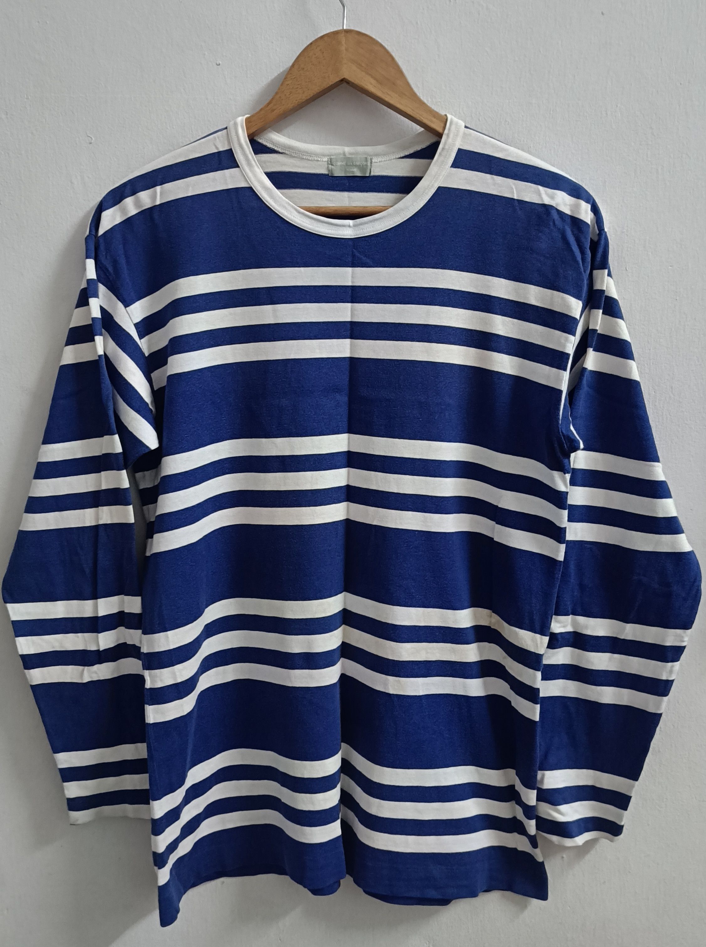 Comme des Garcons Homme 🔥🔥Rare Vintage Comme Des Garcons Stripe Long Sleeve Tee Size US M / EU 48-50 / 2 - 1 Thumbnail