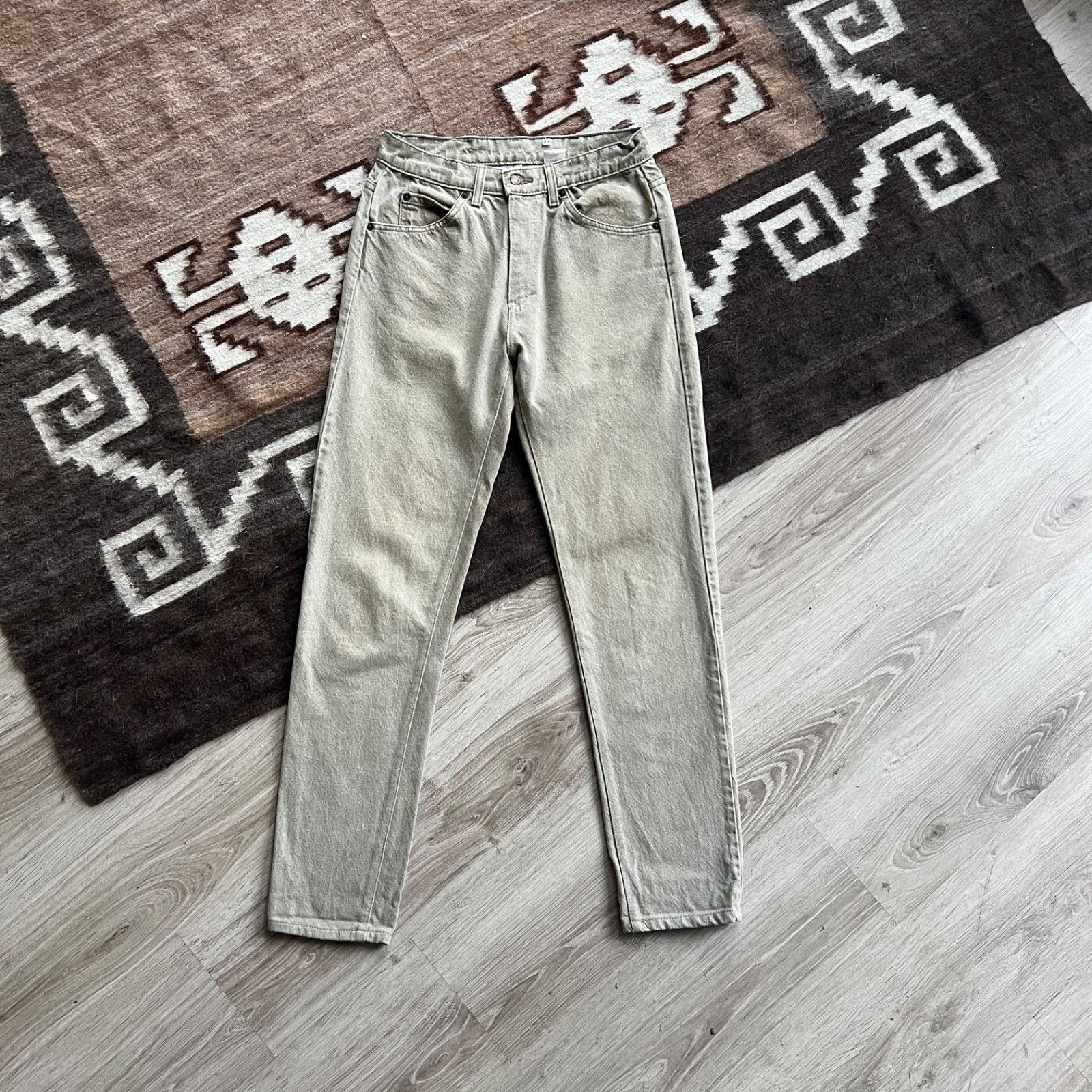 Levi's Levi’s 550 Vintage USA Made Custom Beige Khaki Jeans 9611AC Size 28" / US 6 / IT 42 - 3 Thumbnail