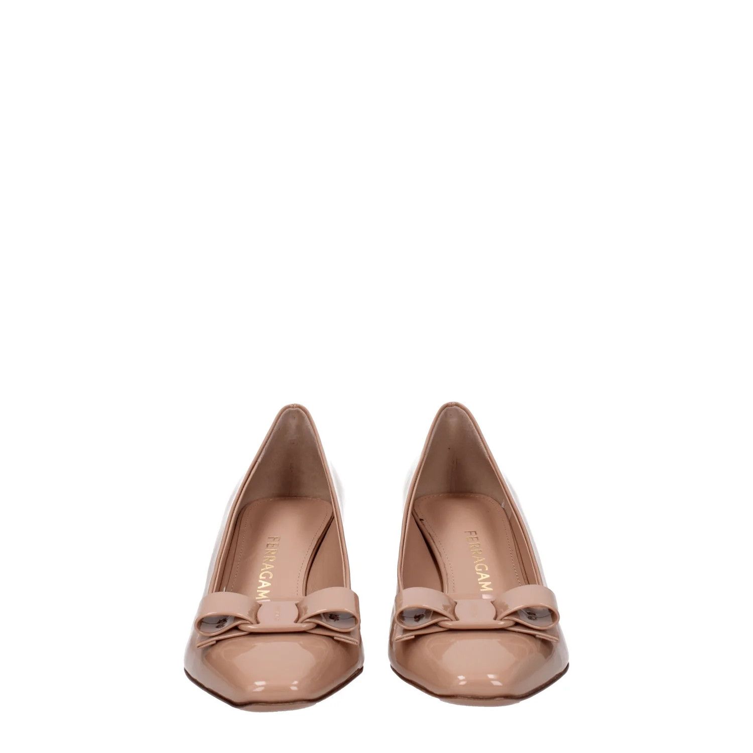 Salvatore Ferragamo ob1o1e1224 Patent Leather Pumps in Beige Size US 9.5 / IT 39.5 - 3 Thumbnail
