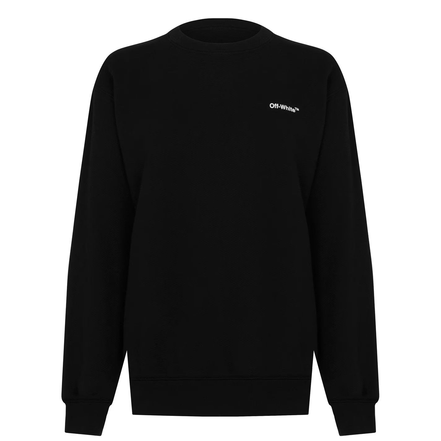 Off-White o1g2r1mq1224 Crewneck Sweatshirt in Black Size L / US 10 / IT 46 - 1 Thumbnail