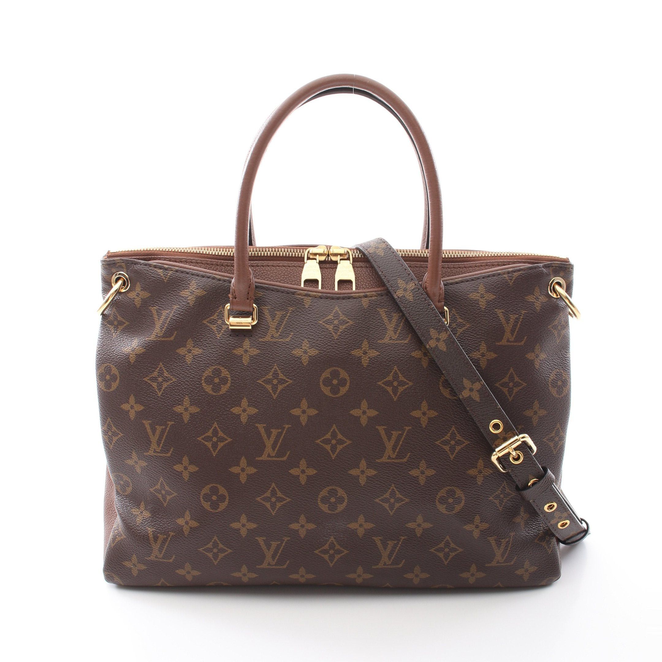 Louis Vuitton Louis Vuitton Pallas Monogram Averne Handbag Leather Brown Size ONE SIZE - 1 Thumbnail
