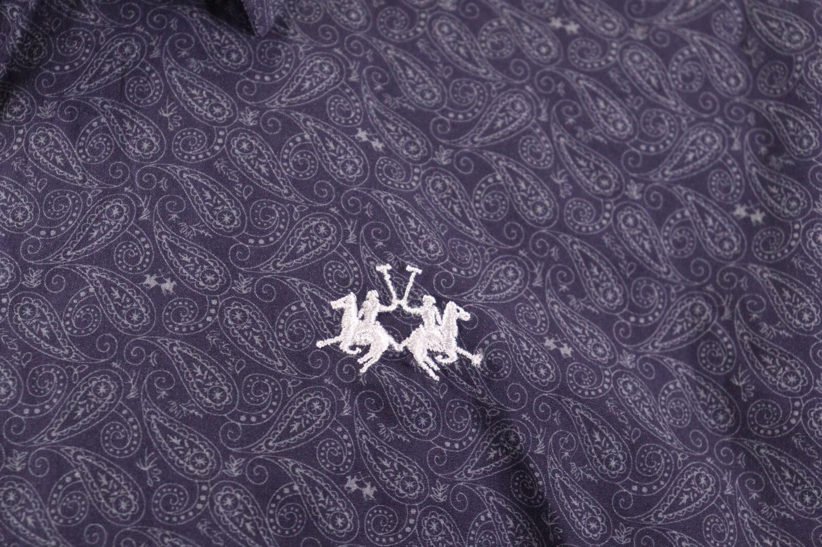 La Martina La Martina Slim Fit Blue Jacquard Paisley Shirt Size 3XL Size US XXL / EU 58 / 5 - 6 Thumbnail