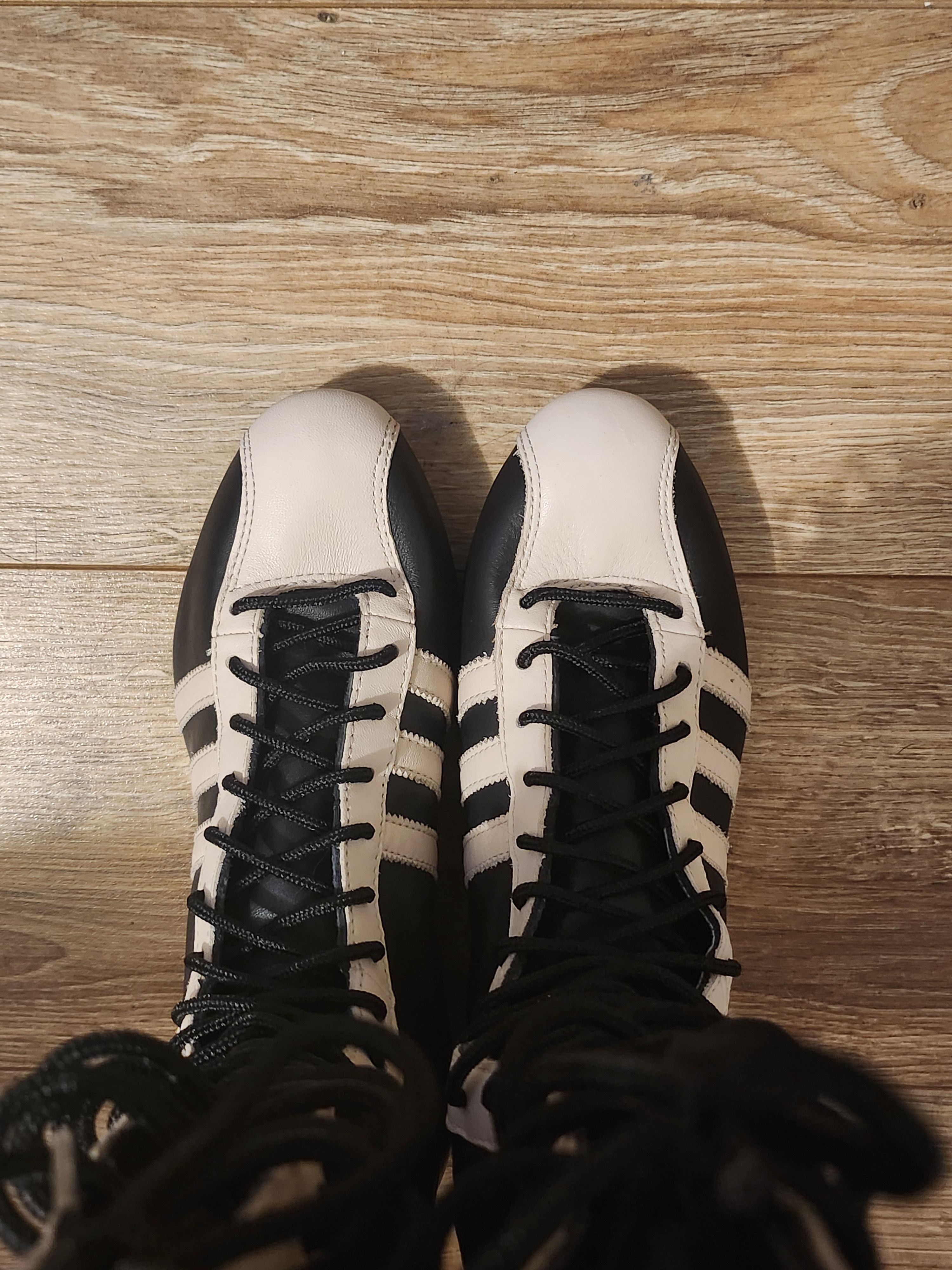 Adidas Adidas Santos boots leather knee high boxing black and white Size US 5.5 / IT 35.5 - 6 Thumbnail