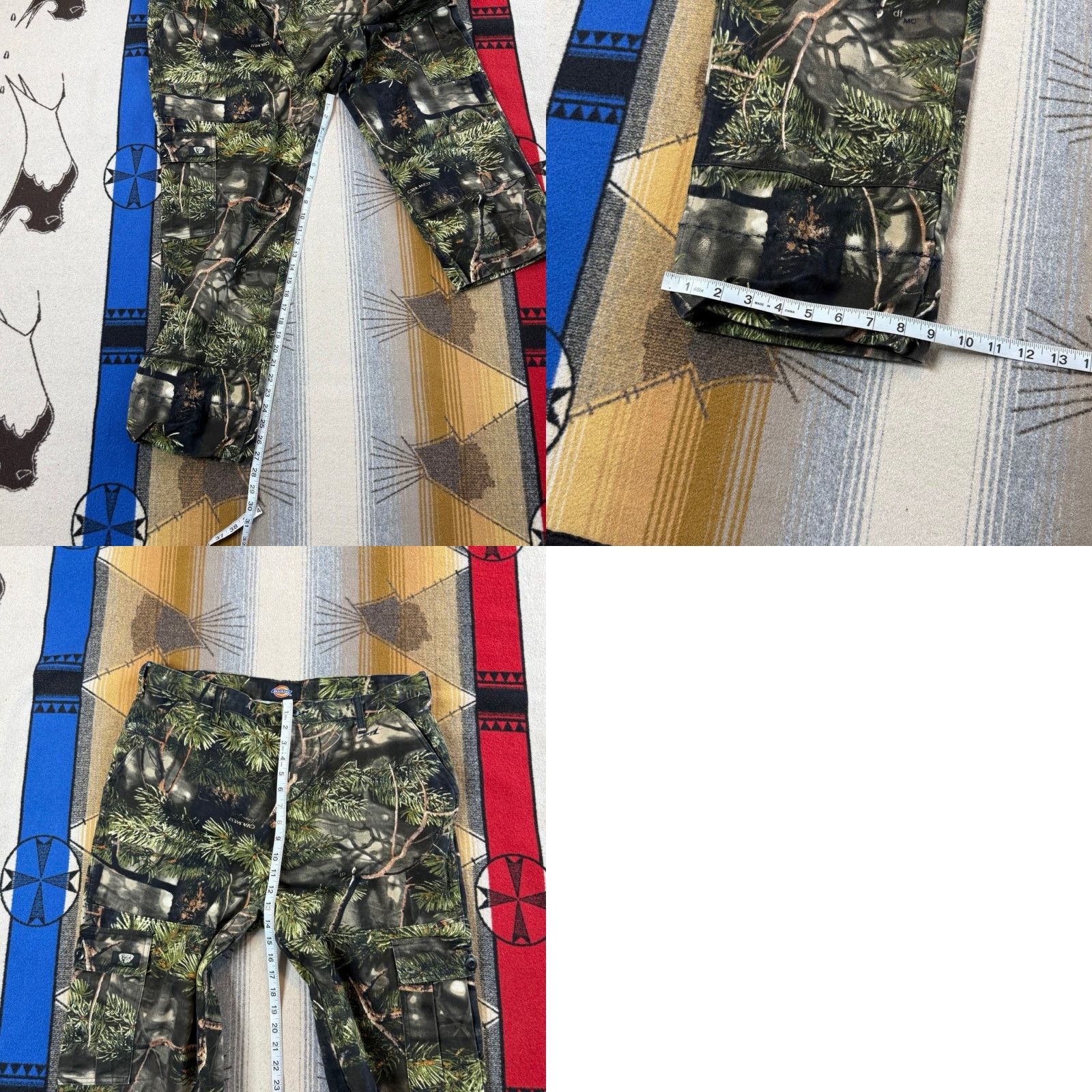 Dickies VINTAGE Dickies Camouflage Cargo Pants Men 38x27 Regular Black 90s Hunting Outdoor Camo Camouflage Pants Mens Size US 38 / EU 54 - 9 Thumbnail