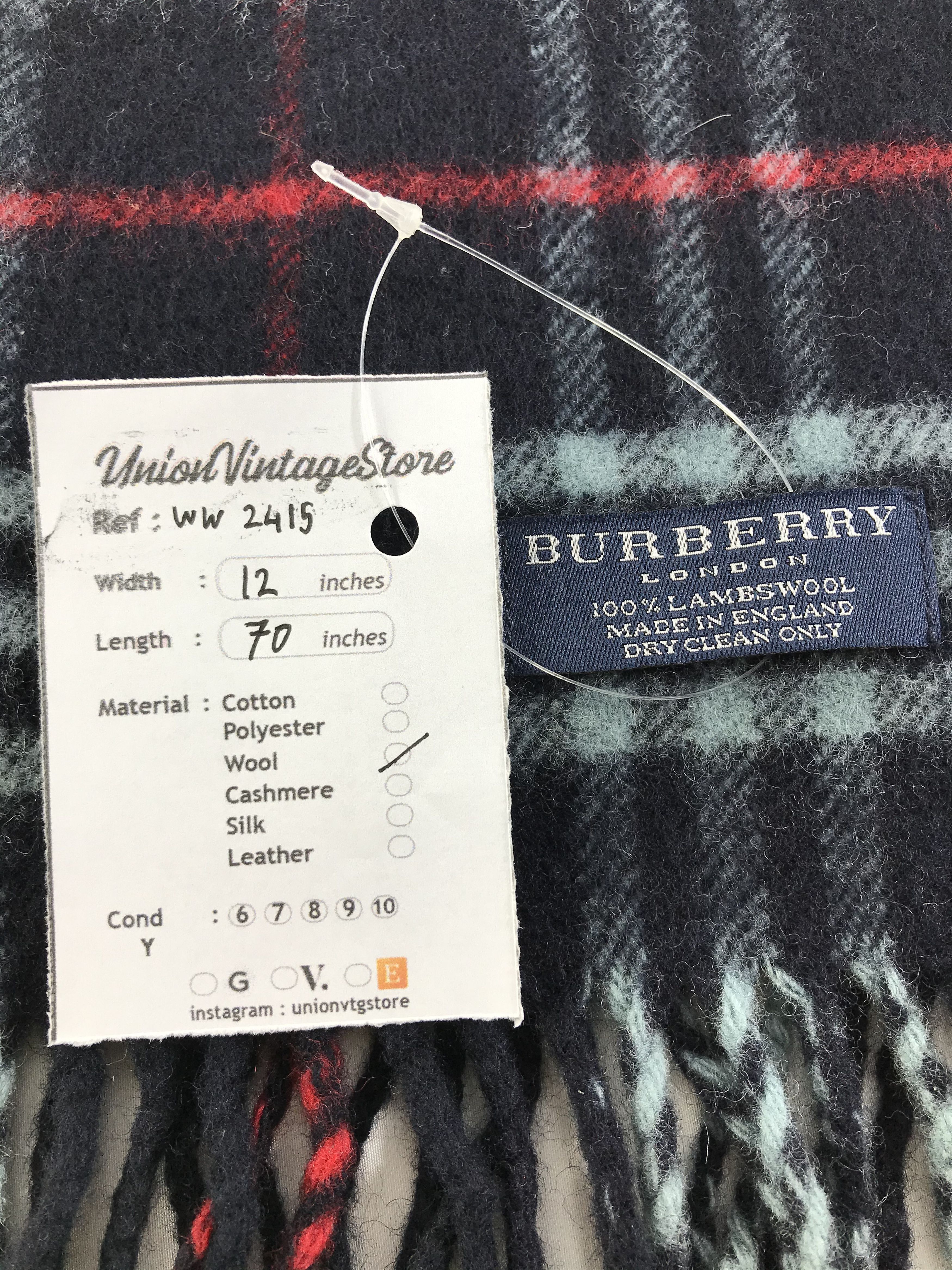 Burberry × Vintage Burberry Scarf / Muffler / Neckwear - WW2415 Size ONE SIZE - 4 Thumbnail