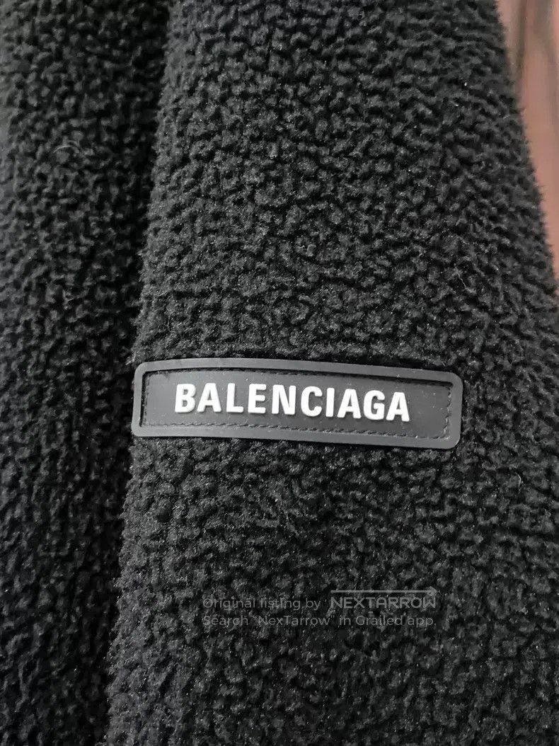Balenciaga Balenciaga Black Teddy Sleeve Logo Jacket Size US S / EU 44-46 / 1 - 5 Thumbnail