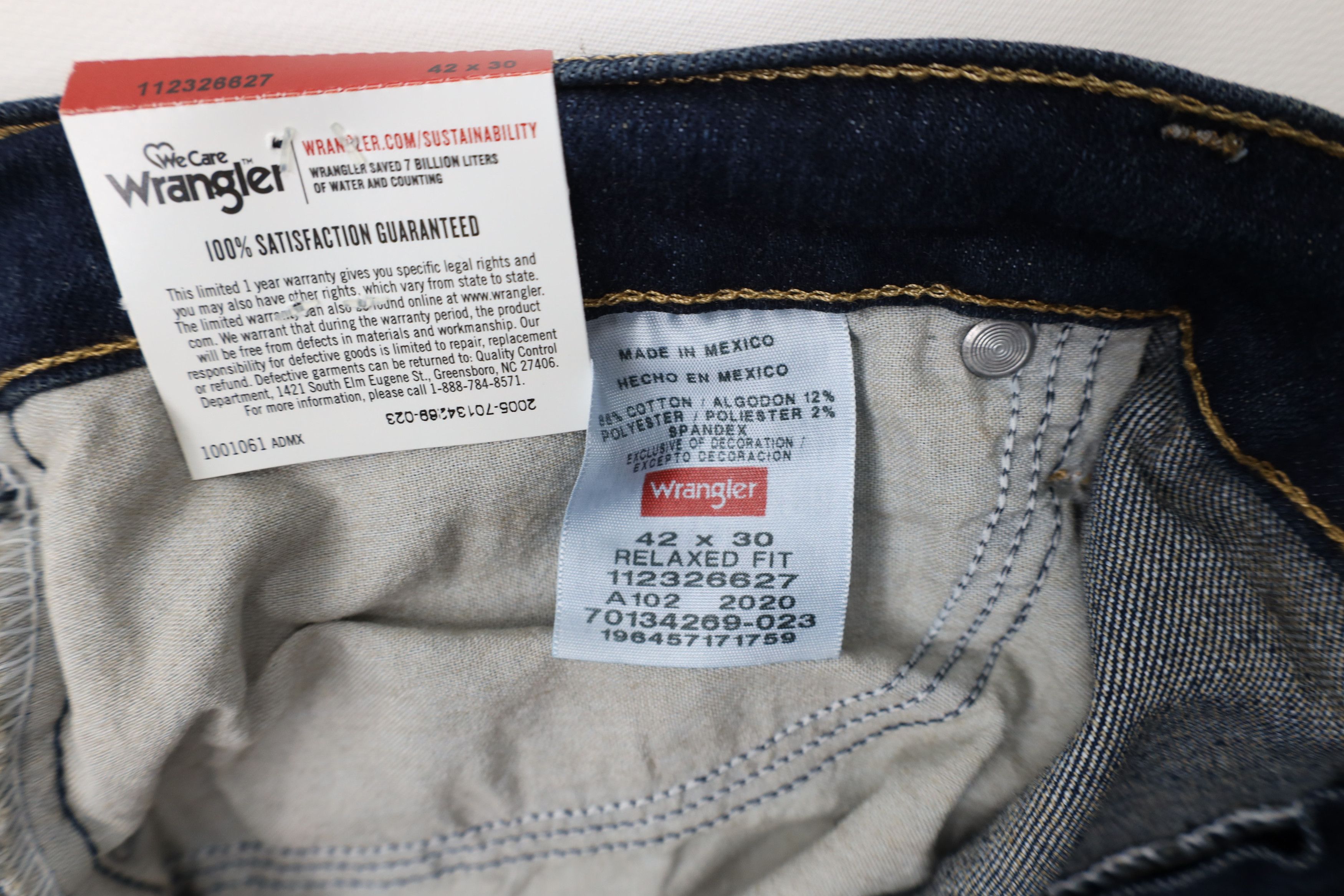 Wrangler Deadstock Vintage Y2K Wrangler Relaxed Fit Denim Jeans Blue Size US 42 / EU 58 - 9 Thumbnail