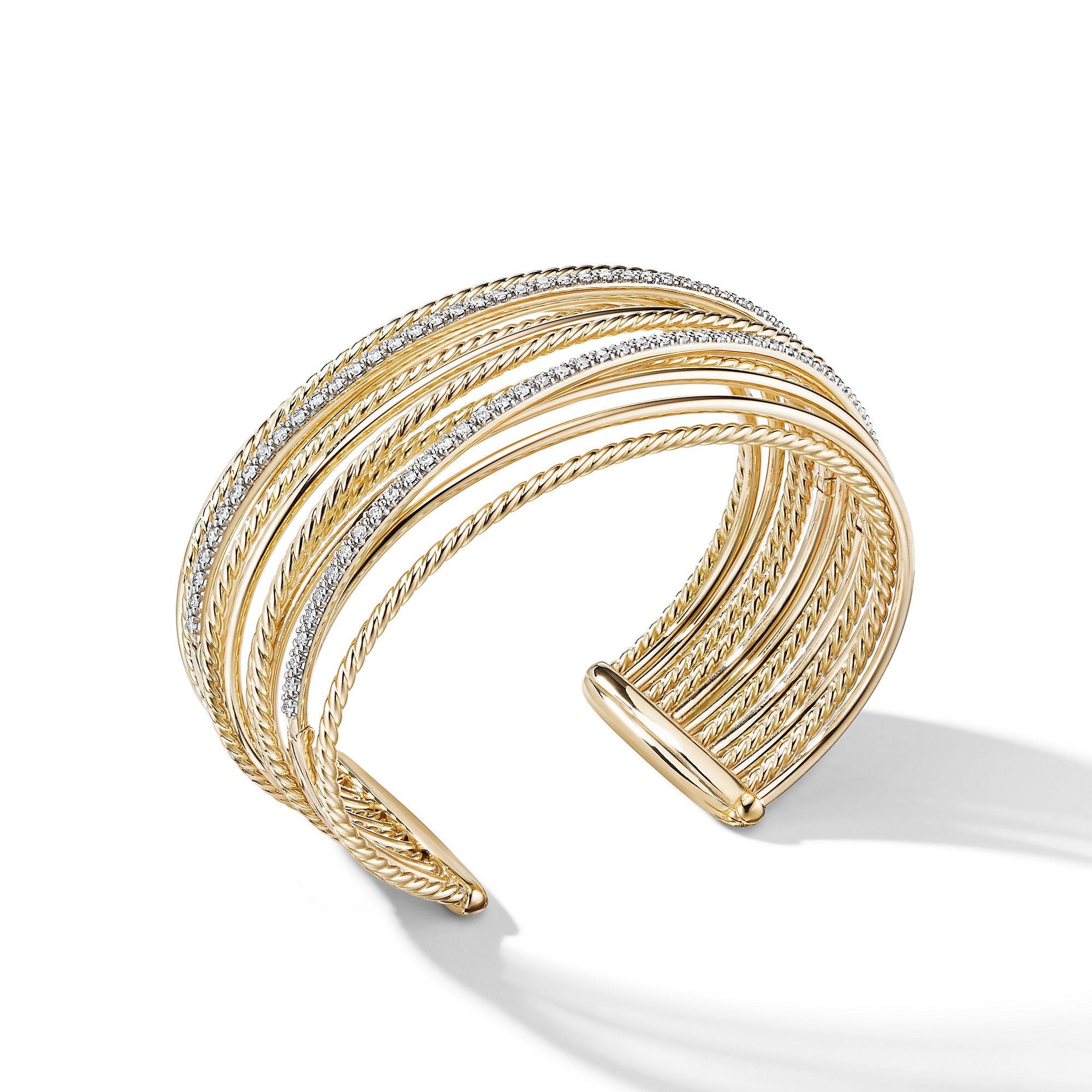 David Yurman o1w1db10325 Bracelet in 18K Gold with Diamonds & 27.5mm Size ONE SIZE - 1 Thumbnail
