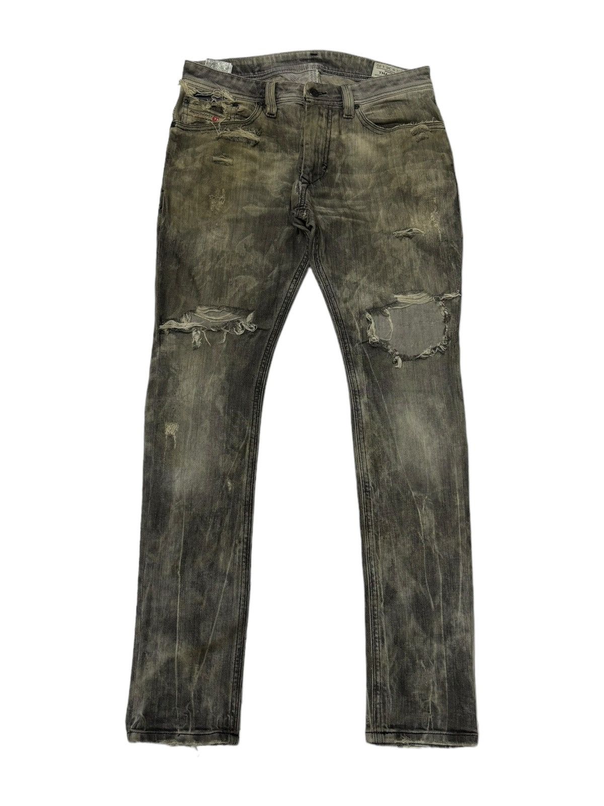 Diesel 🔥DIESEL RARE SNAKE SKIN STYLE ROCKSTAR DISTRESS DENIM JEANS Size US 32 / EU 48 - 1 Thumbnail