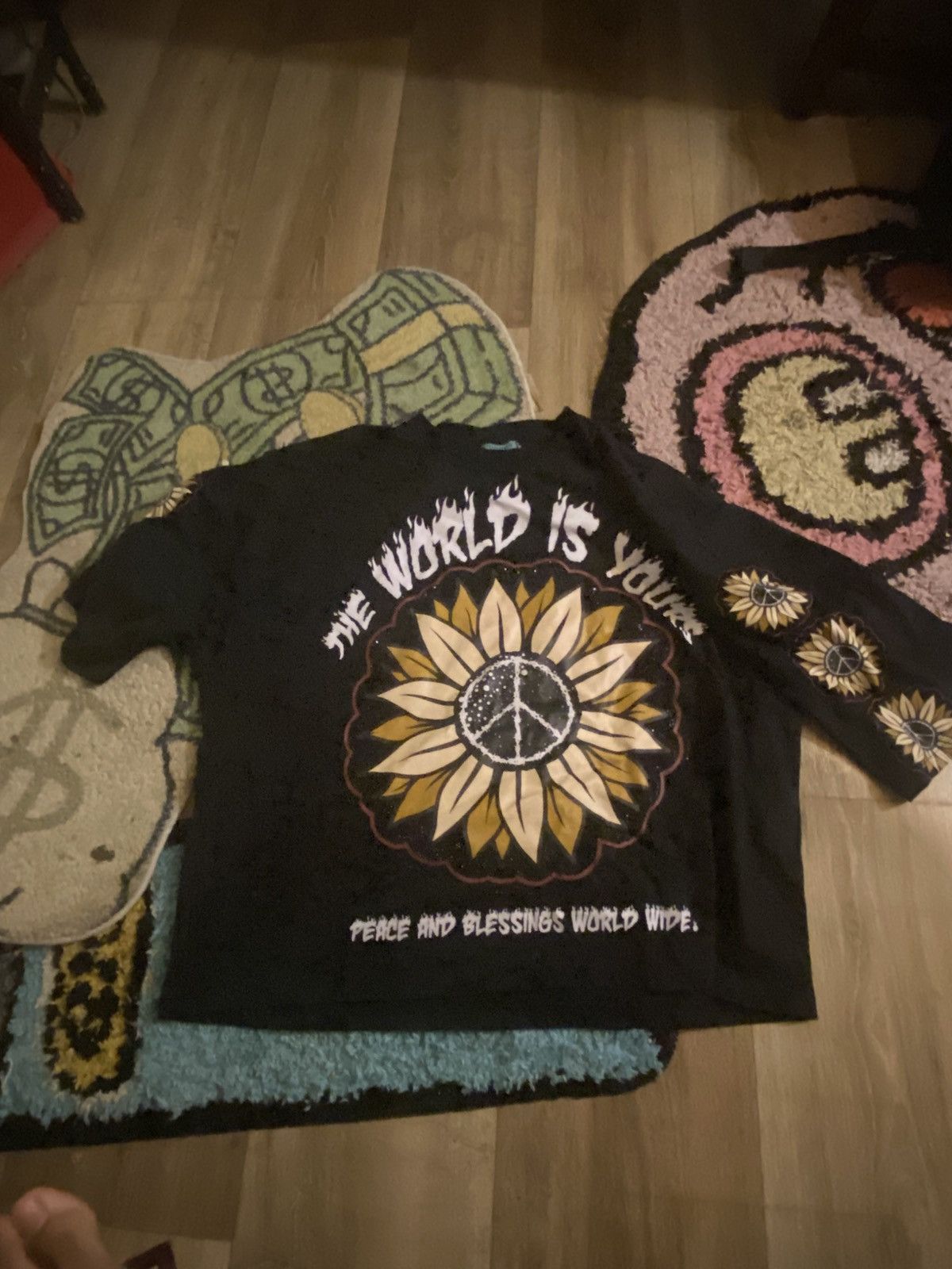 Other Black graphic tee with rhinestones Size US S / EU 44-46 / 1 - 1 Thumbnail