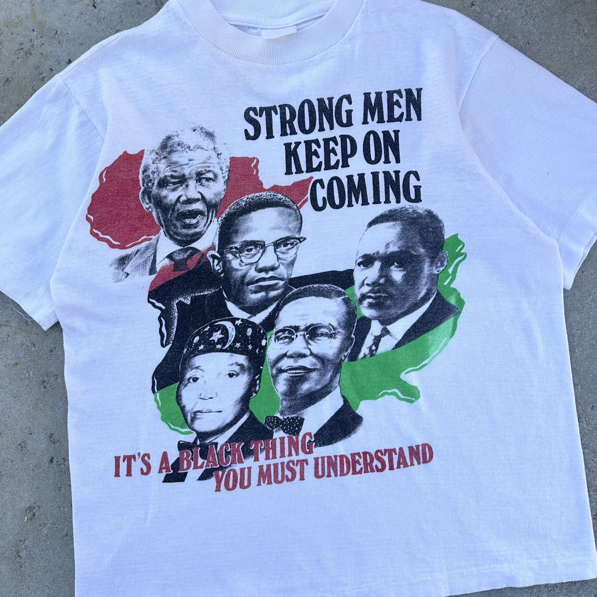 Other Vintage 80’s Black Pride History Strong Men Graphic Shirt Size US S / EU 44-46 / 1 - 2 Thumbnail