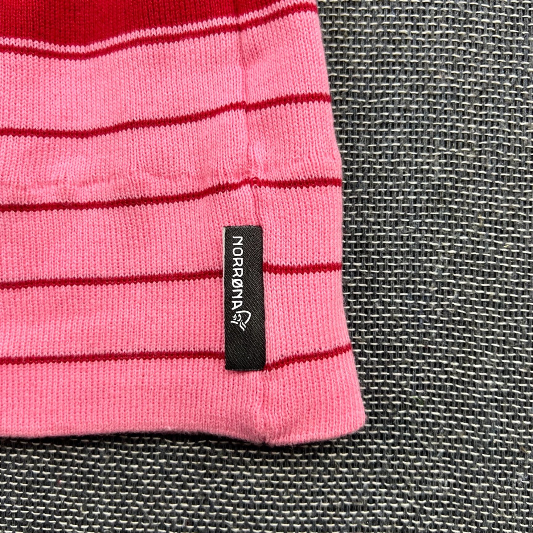 Pinko Norrona /29 Light Cotton Womens Beanie Hat Striped Geranium Pink Multicolor Knit Cotton Long Striped Beanie Womens Size ONE SIZE - 3 Thumbnail