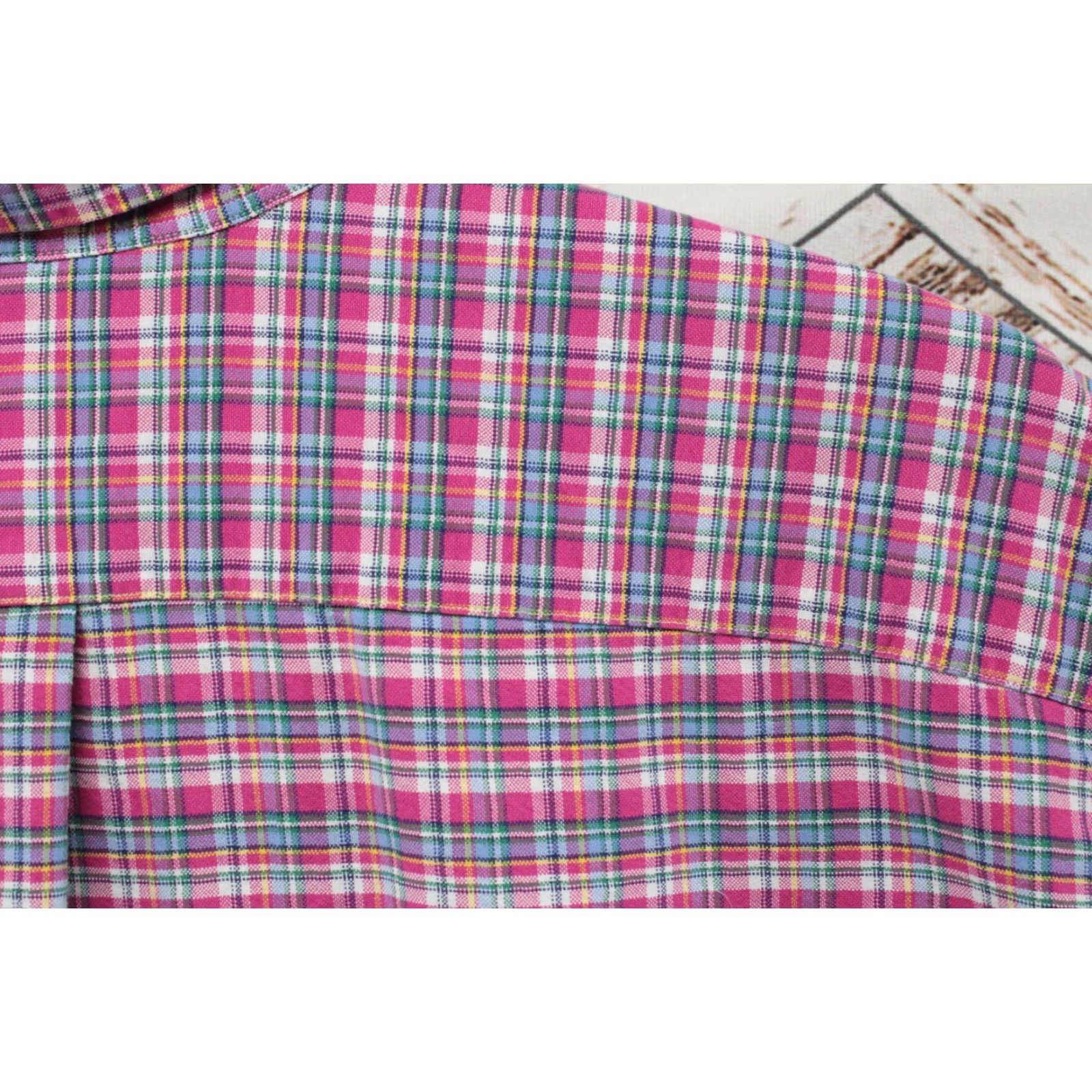 Polo Ralph Lauren Polo Ralph Lauren Shirt Mens 2XLT Pink Check Plaid Long Sleeve Flesh Pony Logo Size US XXL / EU 58 / 5 - 4 Thumbnail