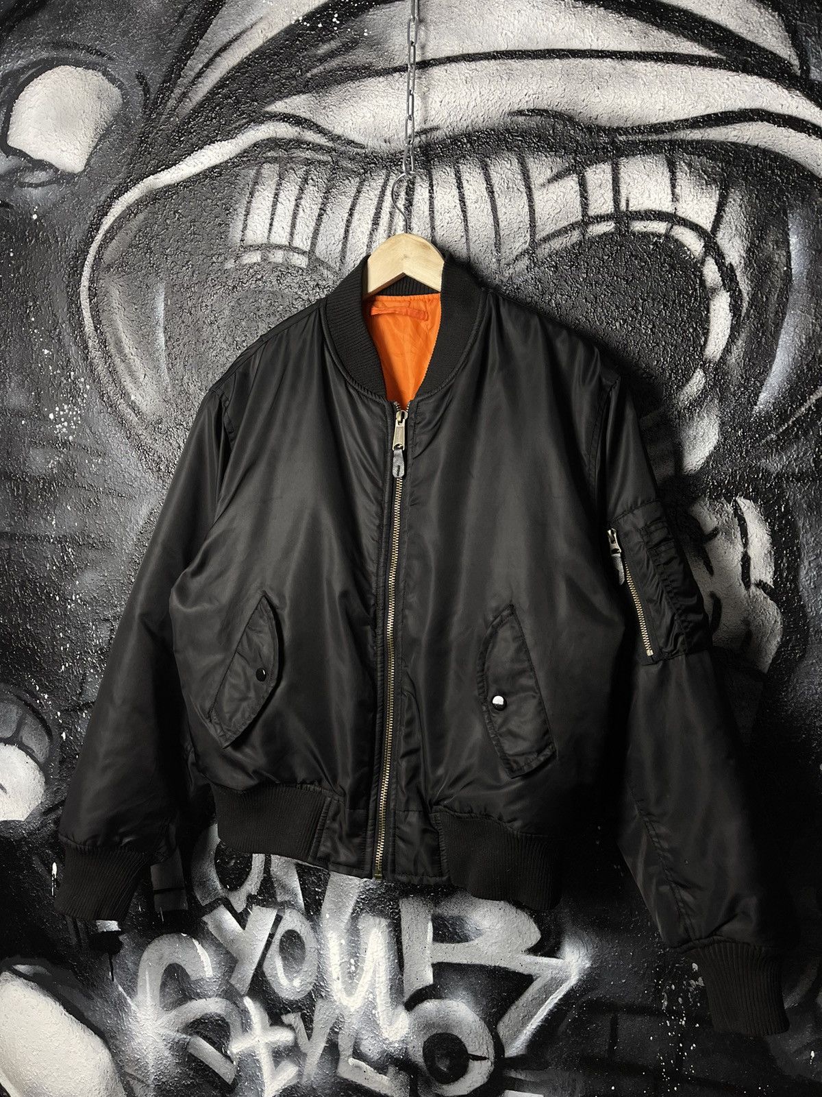 Japanese Brand × Vintage Y2K Ma-1 Bomber H.P.S Jacket Flyers CWU