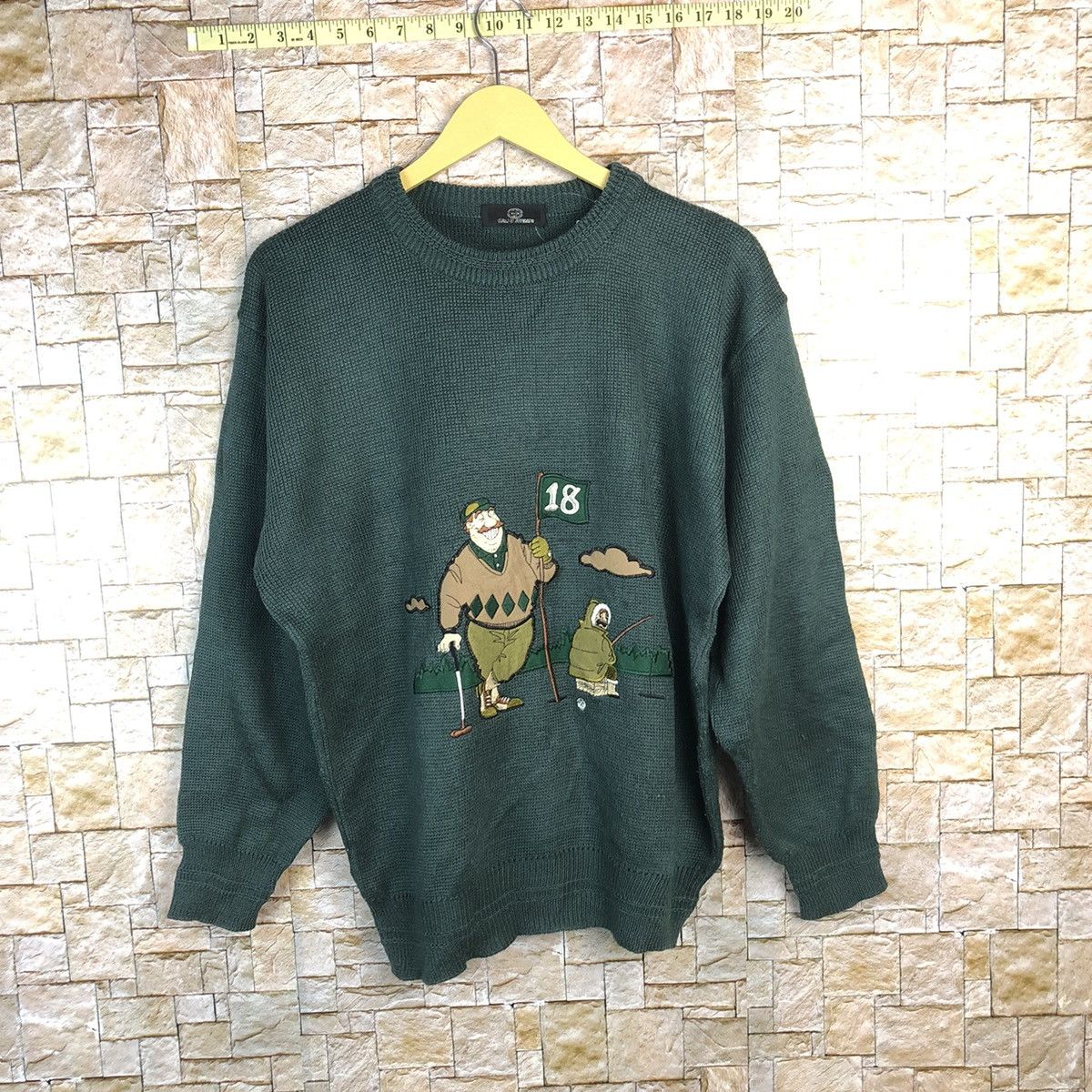 Vintage Grand Dipdie golf vintage cartoon Green Sweatshirt #A685 Size US M / EU 48-50 / 2 - 1 Thumbnail