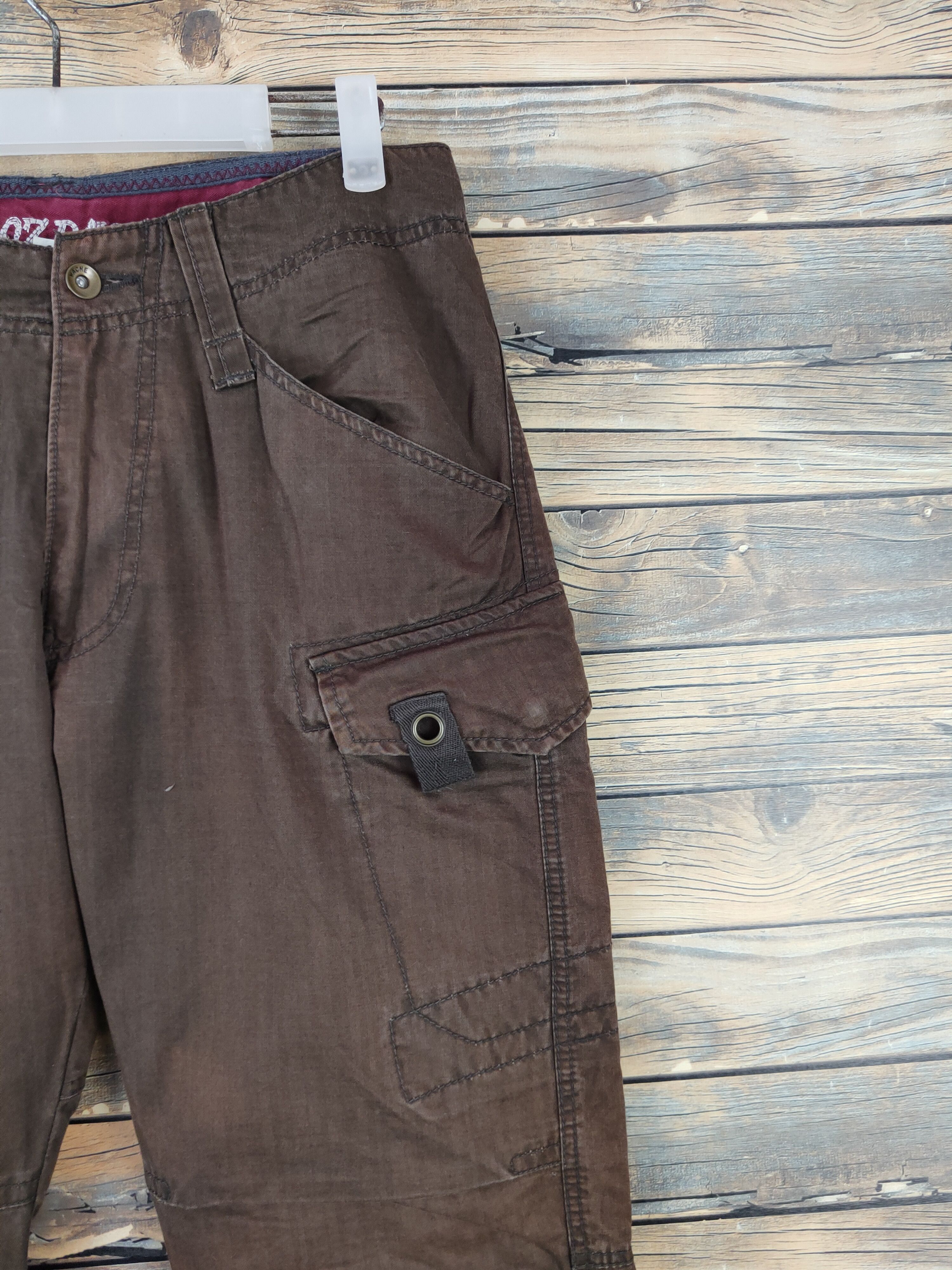 Japanese Brand L-07B52X Japan Dark Brown Multipocket Cargo Pants #W1011 Size US 31 - 5 Thumbnail
