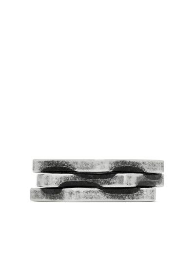 Saint Laurent Paris o1la1rc1a0325 Size: 10 / 709258 Three-Row Ring in Metal Size ONE SIZE - 2 Thumbnail