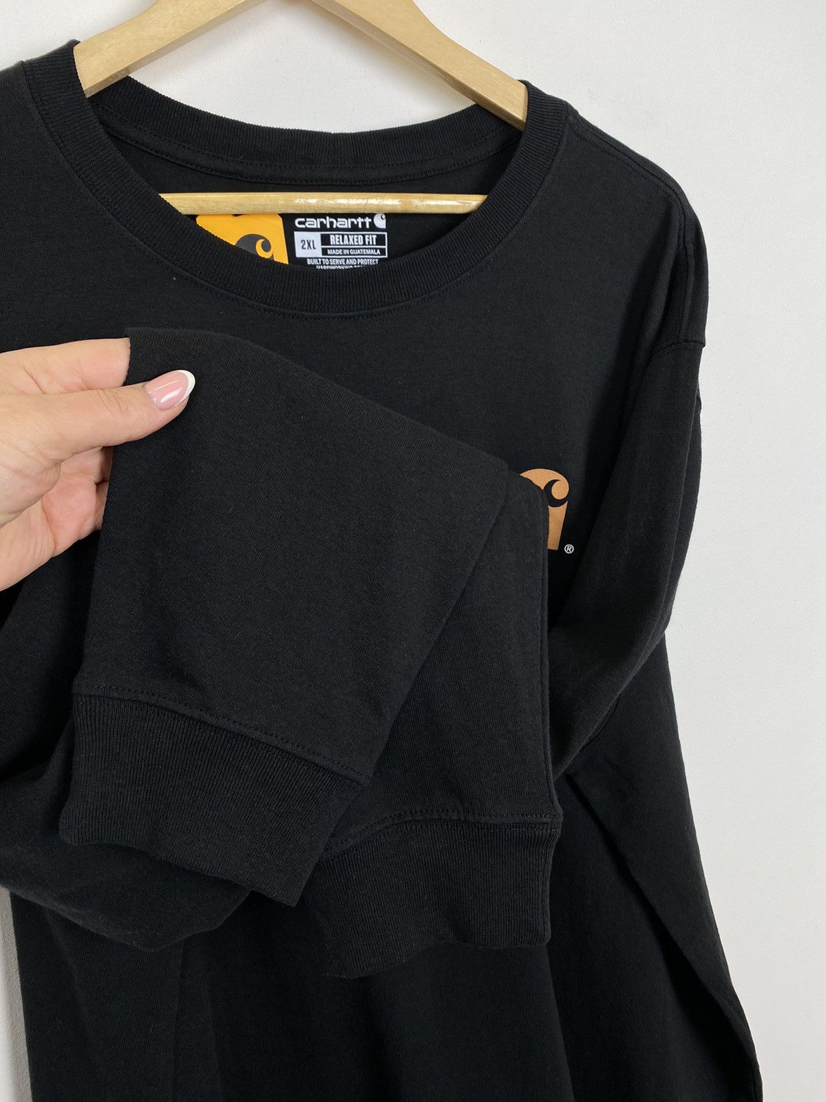 Carhartt NWT Carhartt Relax Fit Heavyweight Long-Sleeve T-Shirt Black Size US XXL / EU 58 / 5 - 6 Thumbnail