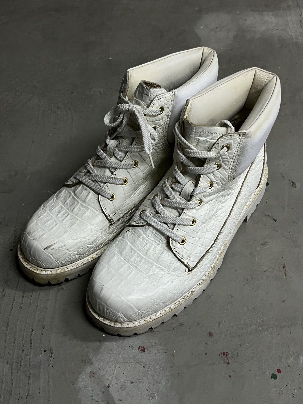 14th Addiction Juvenile Delinquent Balenciaga Style Crocodile Leather Boots Size US 9.5 / EU 42-43 - 2 Thumbnail