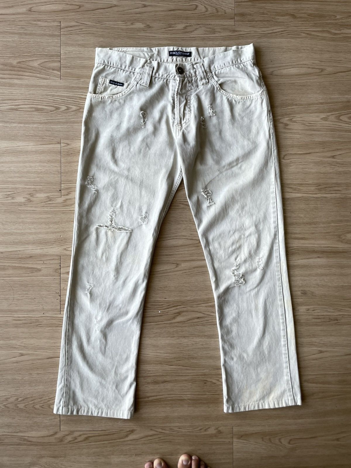 Dolce & Gabbana Dolce & Gabbana Distressed Pants Size US 32 / EU 48 - 1 Thumbnail