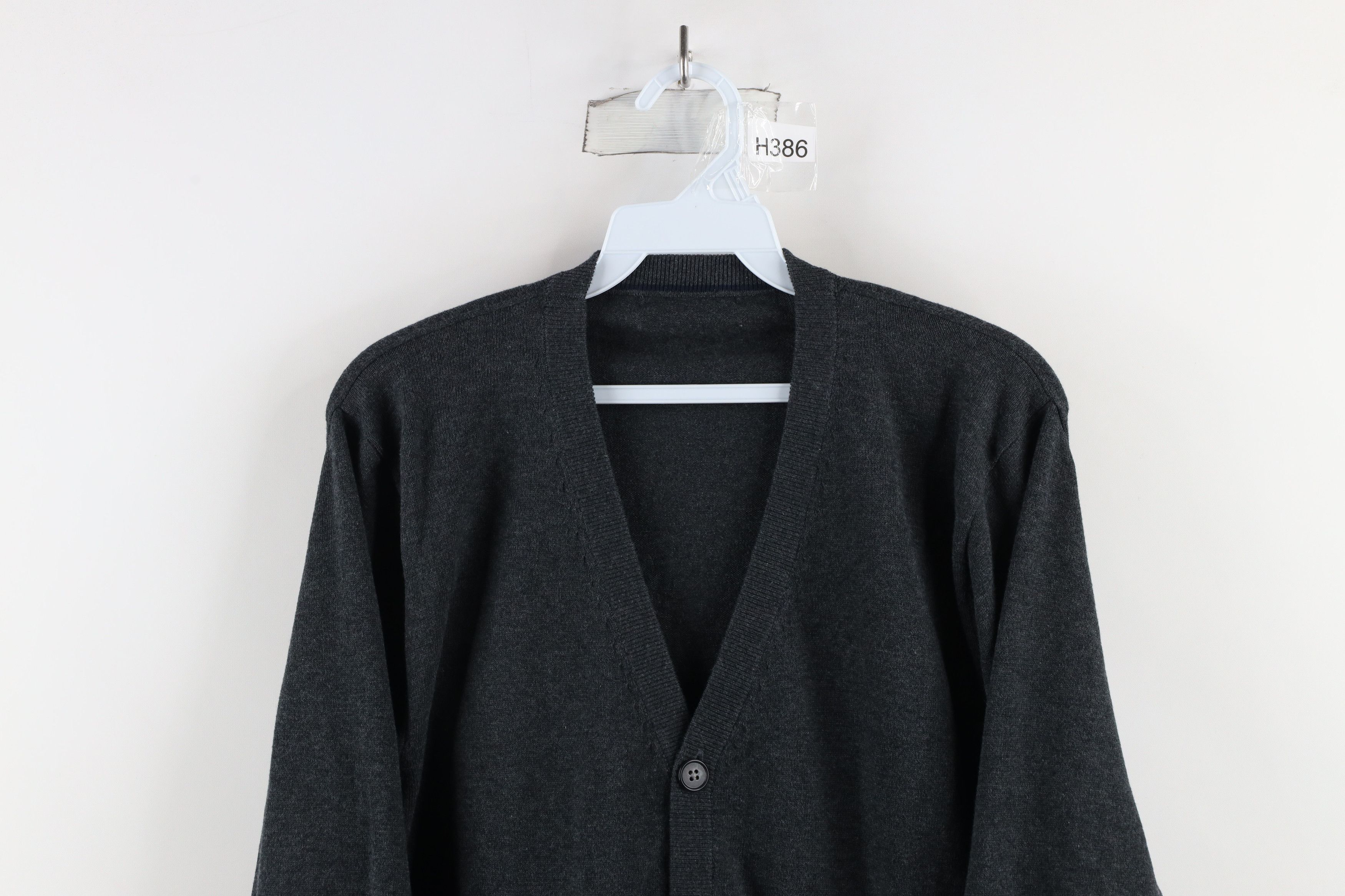 Vintage Vintage 90s Streetwear Cotton Knit Cardigan Sweater Gray Size US L / EU 52-54 / 3 - 2 Thumbnail