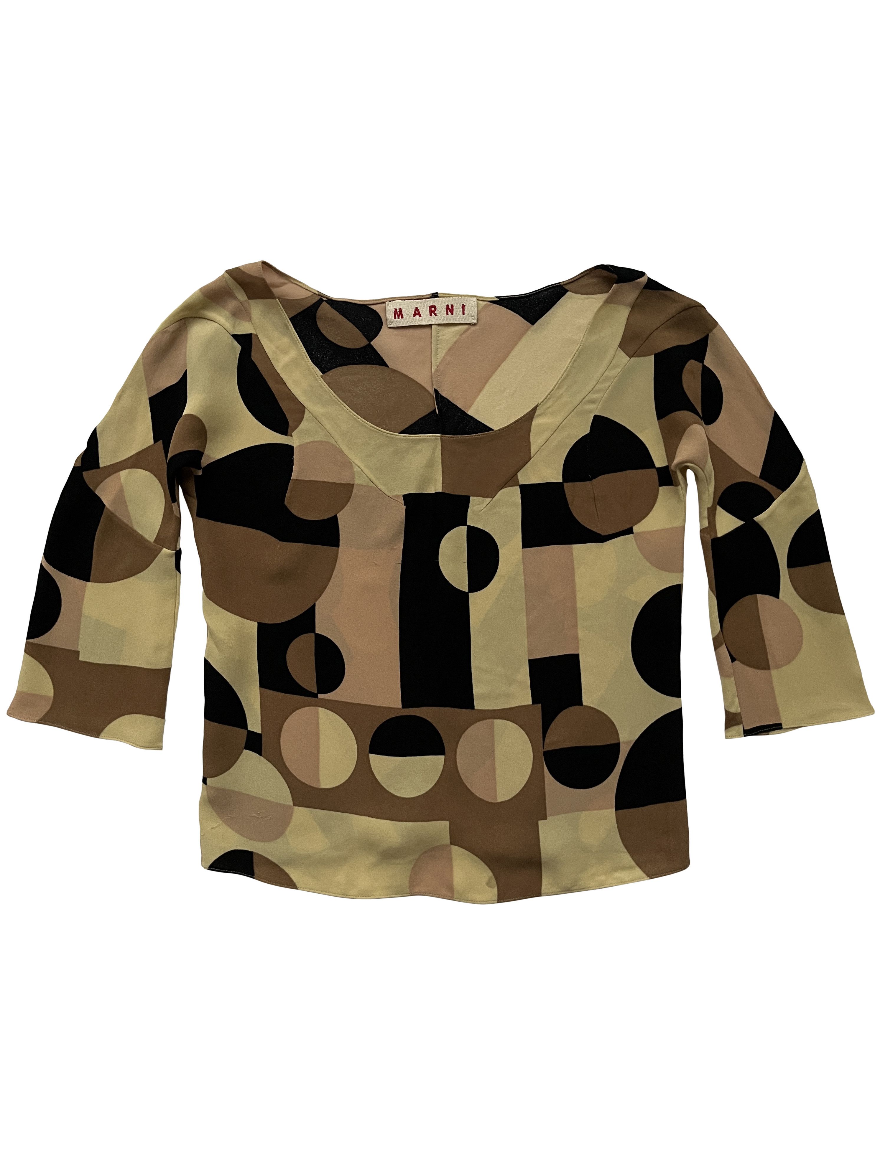 Marni ⚡️QUICK SALE⚡️Marni Geometrical Patterned Silk Blouse Size M / US 6-8 / IT 42-44 - 1 Thumbnail