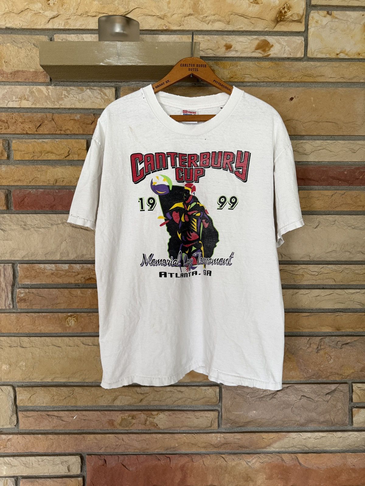 Vintage Vintage 90s Canterbury Cup Soccer Tournament Graphic Tee Size US L / EU 52-54 / 3 - 1 Thumbnail