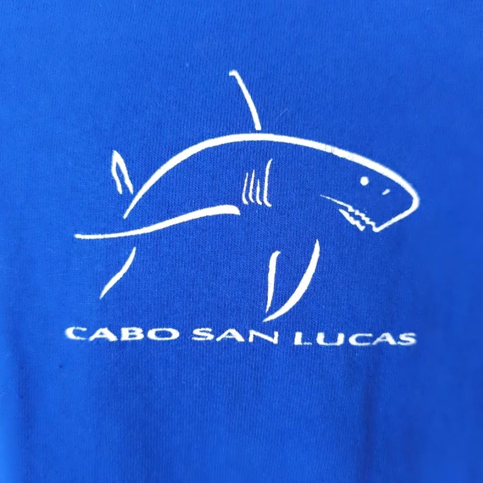 Vintage Cabo San Lucas T Shirt Mens Size Large Blue Shark Tropical Travel Destination CSB Shirt Mens L Blue Shark Travel Destination Shirt Size US L / EU 52-54 / 3 - 3 Thumbnail
