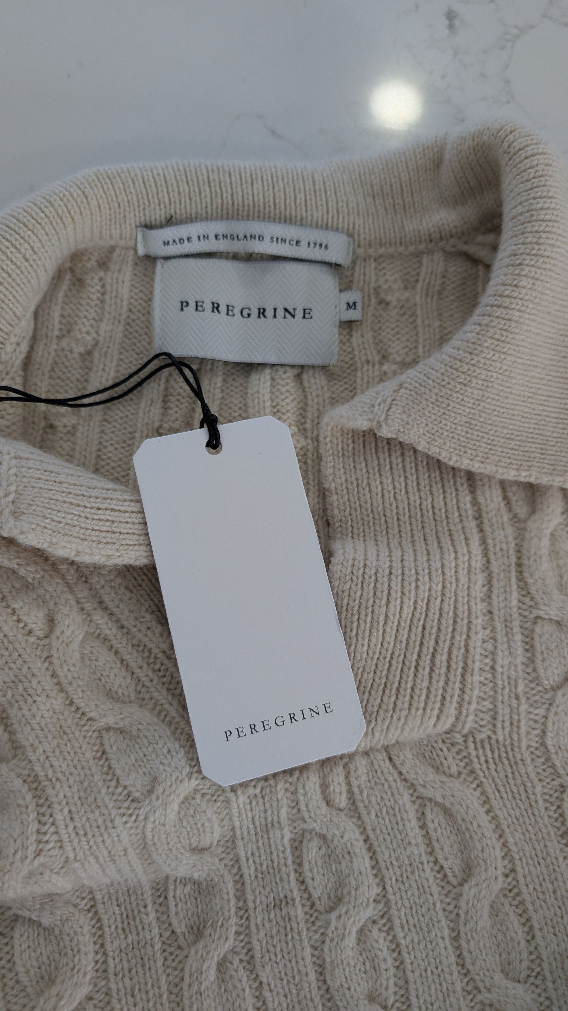 Peregrine Peregrine Elgin Merino Wool Polo Shirt Cream Size M Size US M / EU 48-50 / 2 - 5 Thumbnail