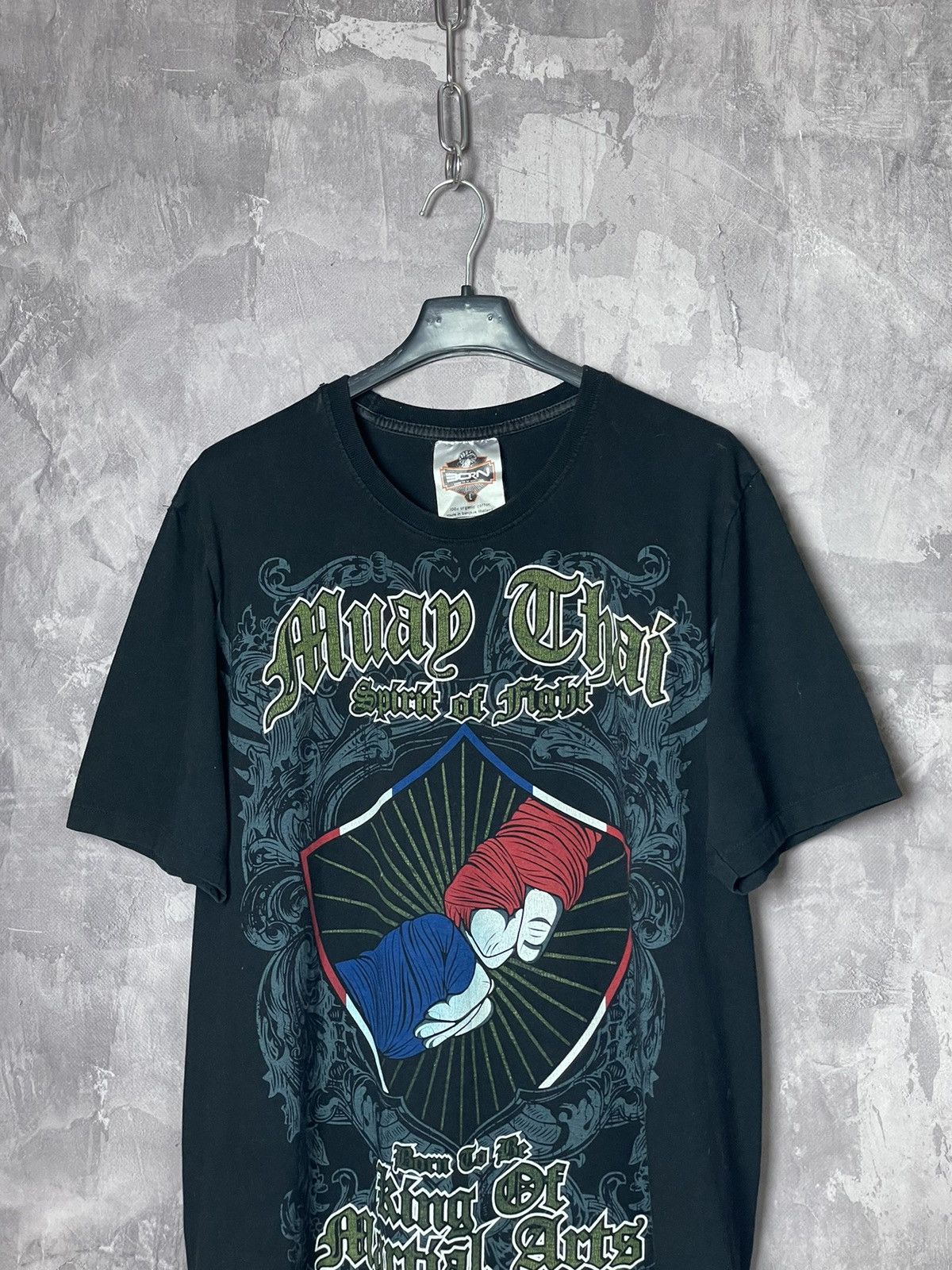 Band Tees × Japanese Brand × Vintage Vintage Y2K Muay Thai Boxing Double Sided T-Shirt Size US L / EU 52-54 / 3 - 4 Thumbnail