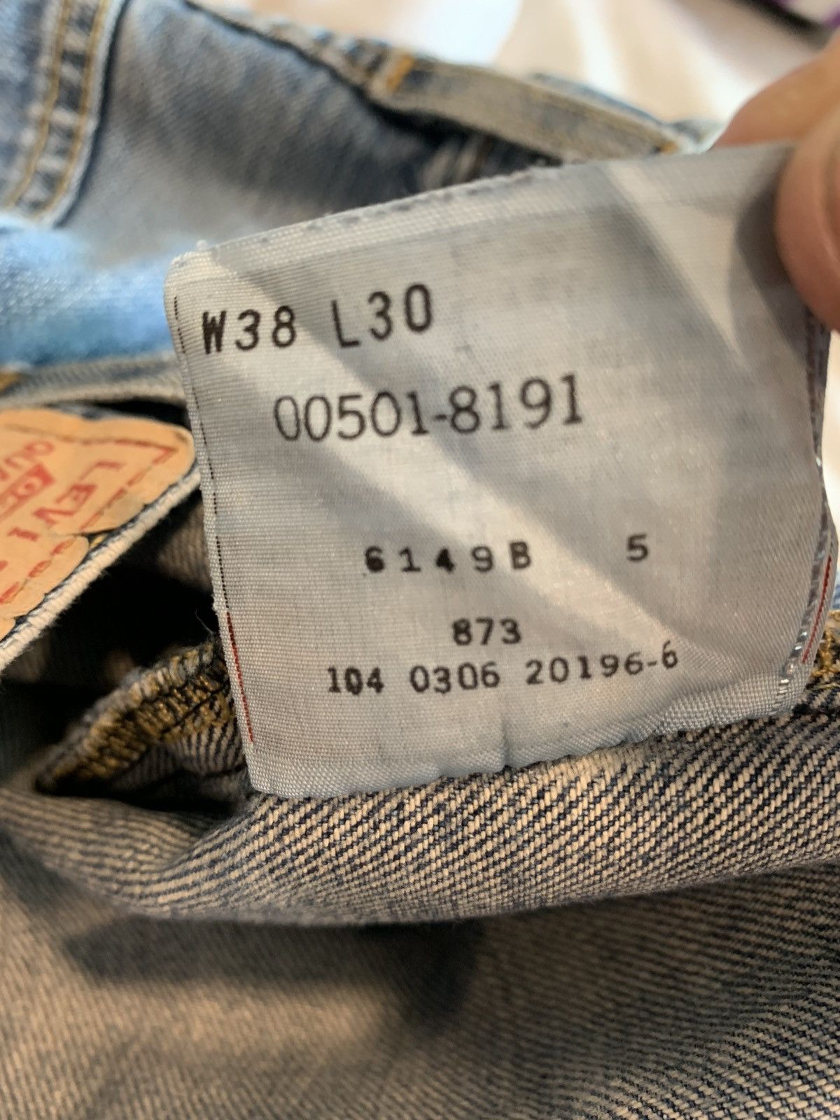Levi's Vintage Clothing 90s repaired levis 501 Size US 38 / EU 54 - 17 Thumbnail