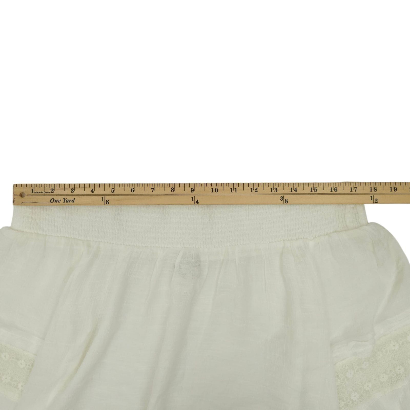 Other Naif Boho Peasant Top M White Gauze Off Shoulder Eyelet Fest Size M / US 6-8 / IT 42-44 - 4 Thumbnail
