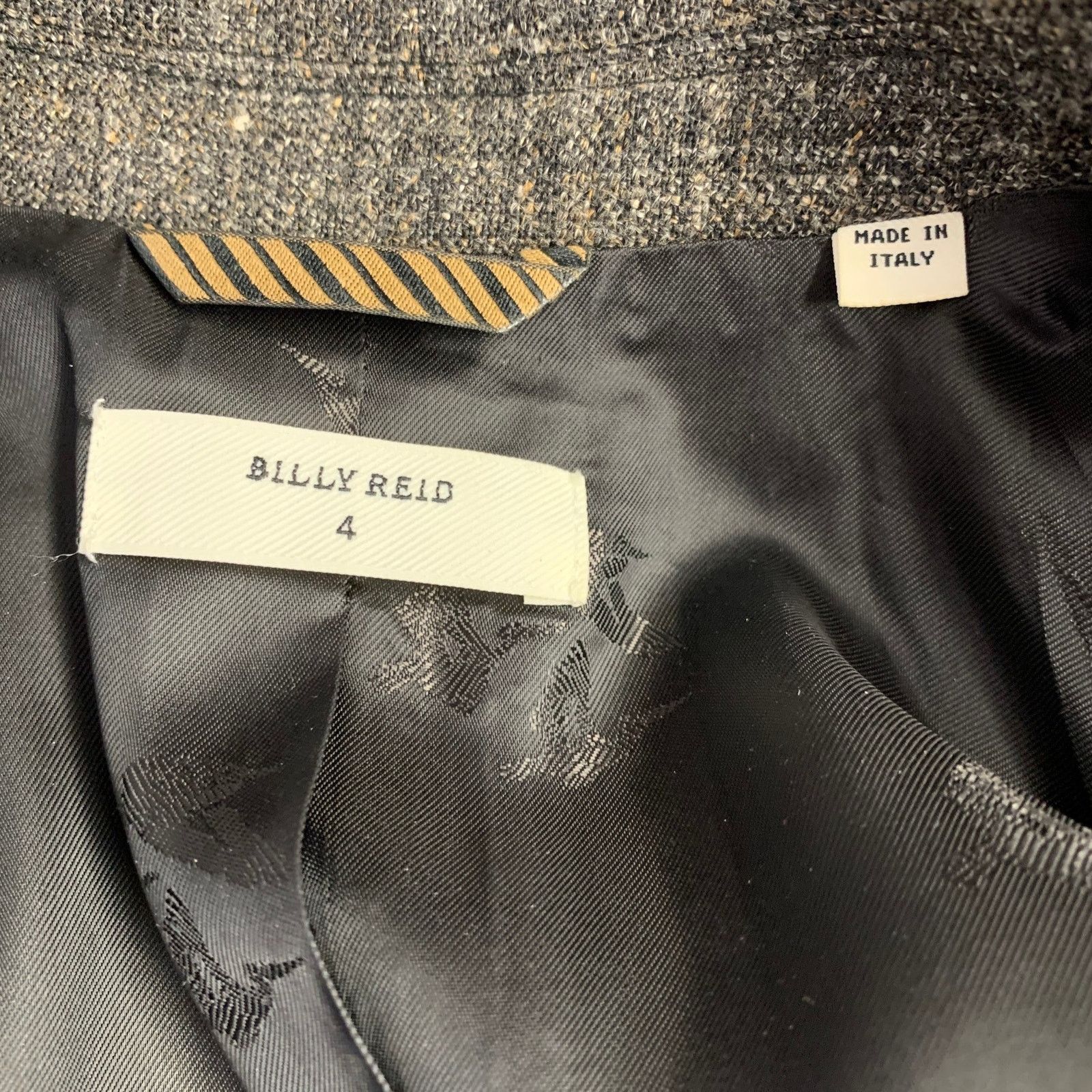 Billy Reid BILLY REID 4 Grey Wool Blend Tweed Notch Lapel Jacket Blazer Size S / US 4 / IT 40 - 4 Thumbnail