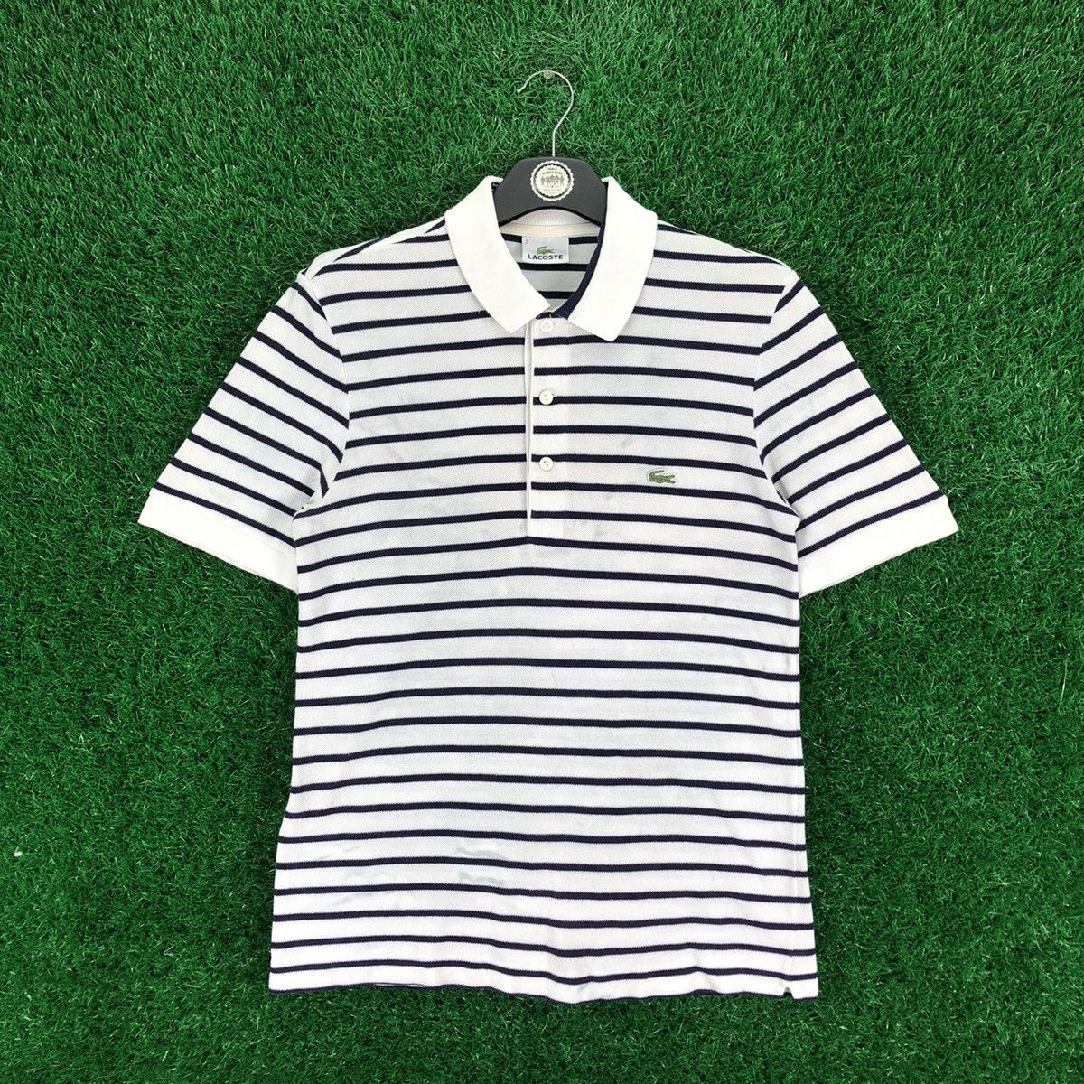 Lacoste Vintage 90's Lacoste Polo Tee Stripes Size US XS / EU 42 / 0 - 1 Thumbnail