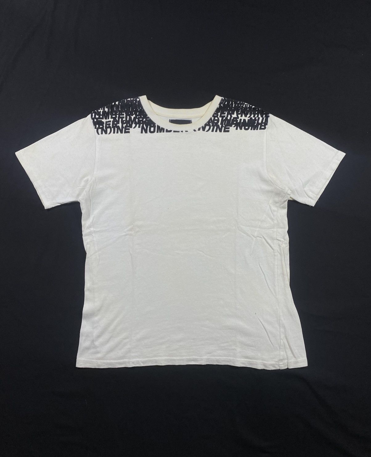 Number (N)ine Number (N)ine Denim White Tshirt Size US L / EU 52-54 / 3 - 1 Thumbnail