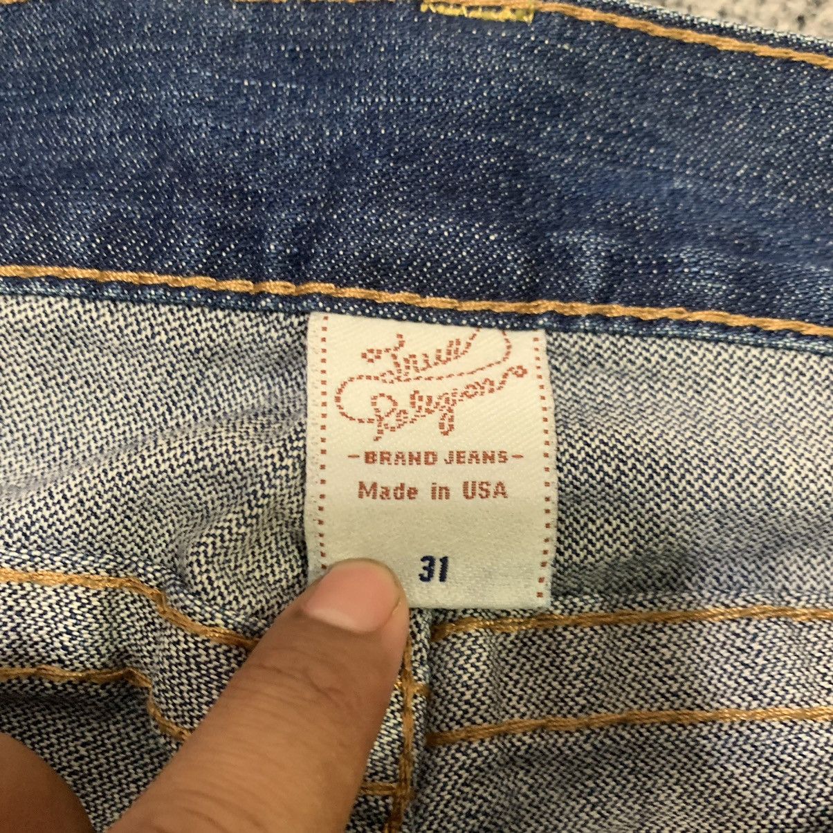 True Religion True Religion Section Joey Leather Distressed Bootcut Jeans Size US 31 - 7 Thumbnail