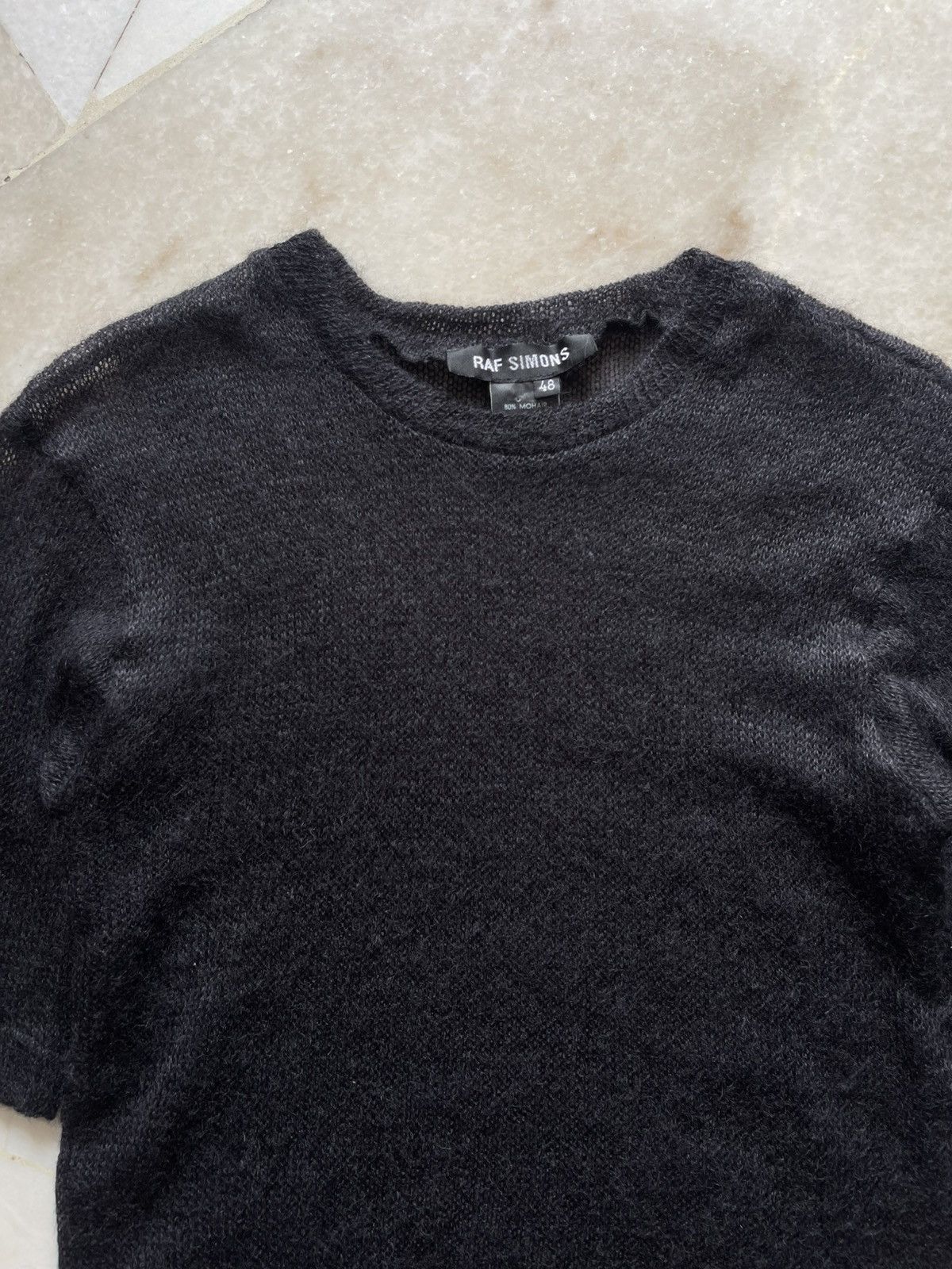 Raf Simons 1998 Raf Simons Radioactivity Mesh Mohair Tee Size US S / EU 44-46 / 1 - 8 Thumbnail